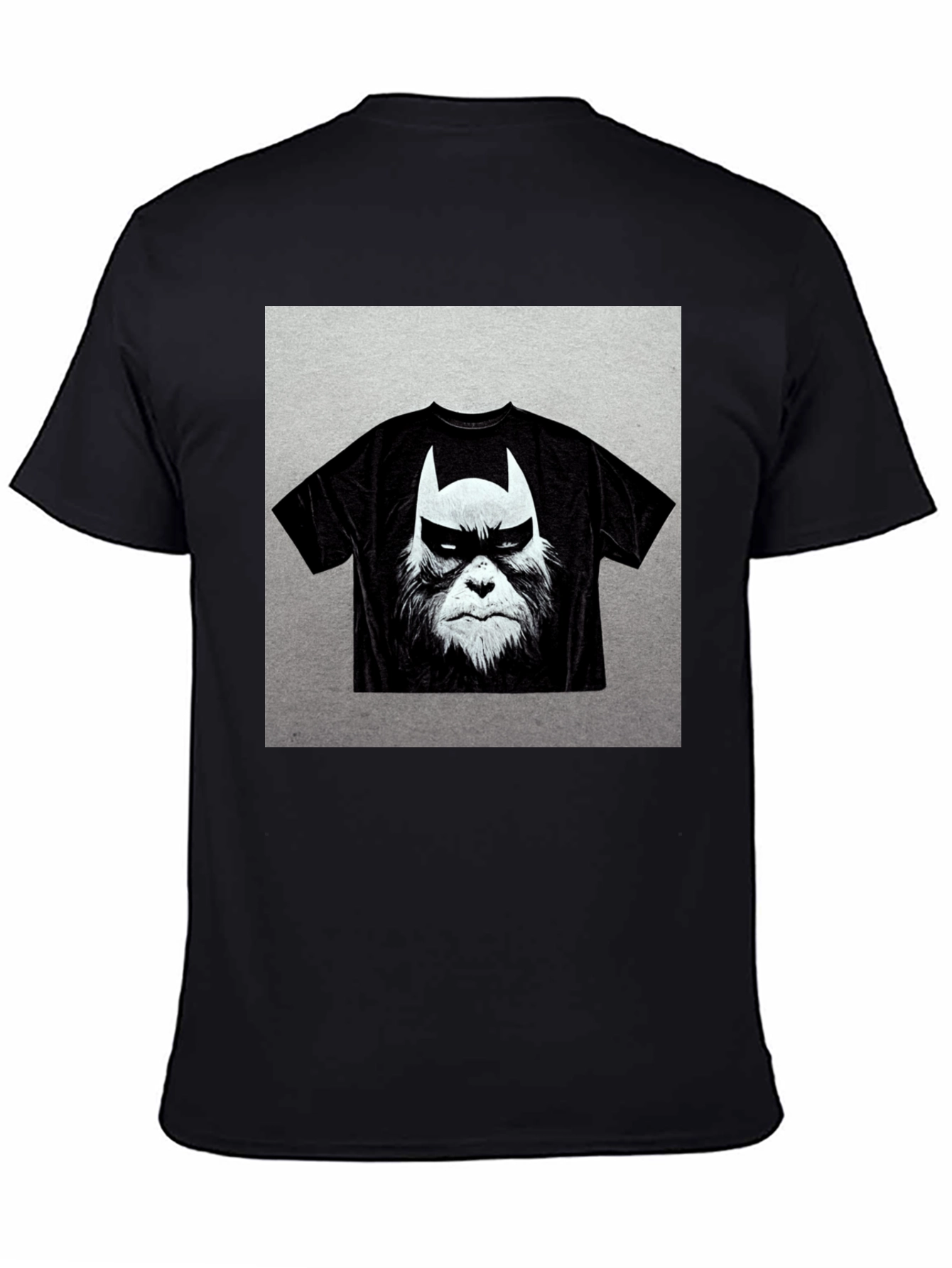 Black Batman Bigfoot Graphic Tee - Black Cotton Blend view 4