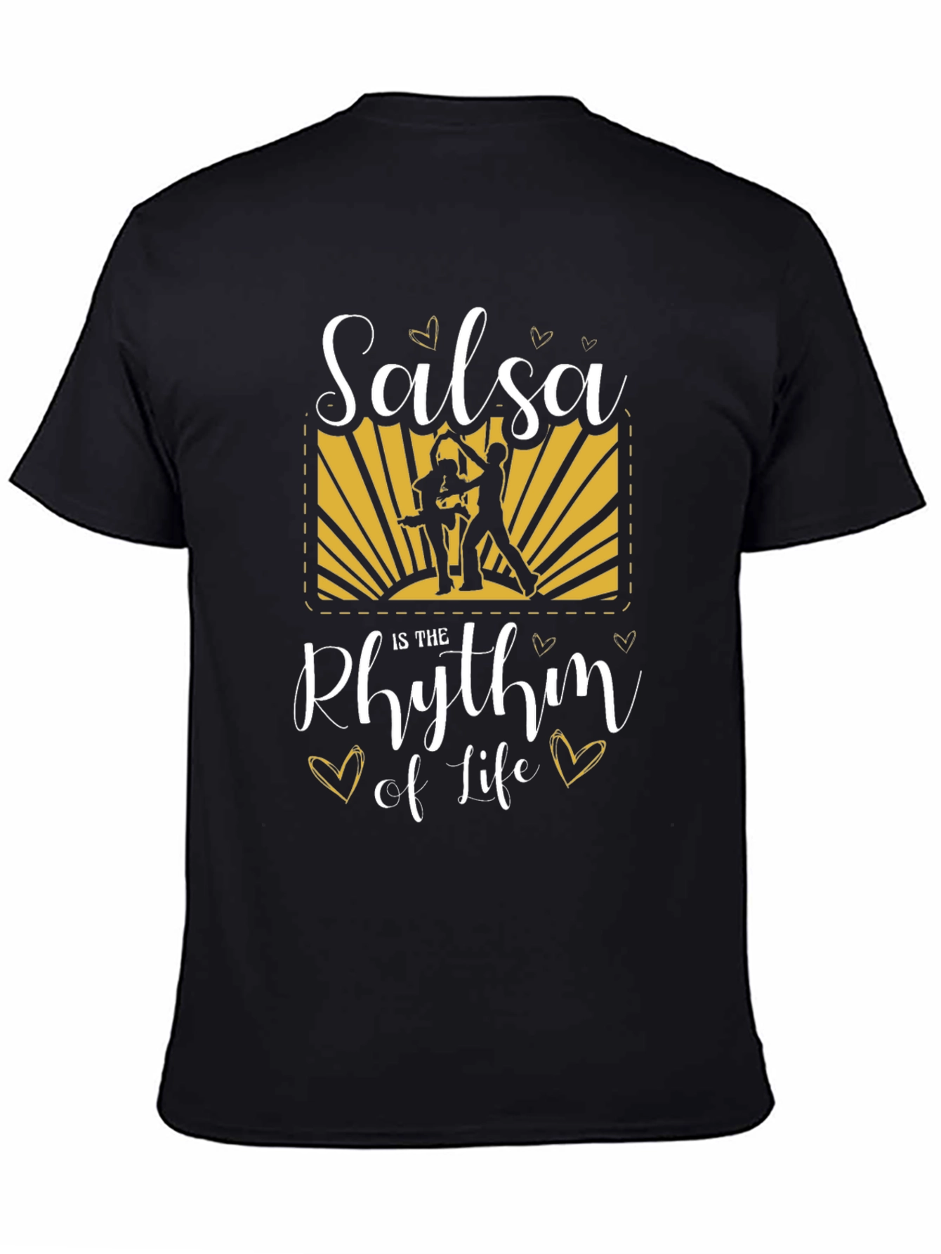 Black Salsa is the Rhythm of Life Graphic T-Shirt view 4