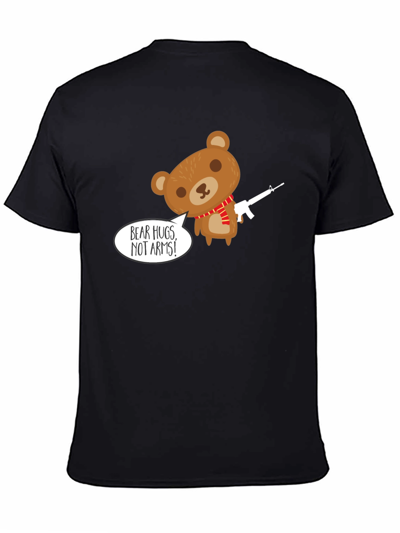 Black Bear Hugs Not Arms T-Shirt - Graphic Tee view 4