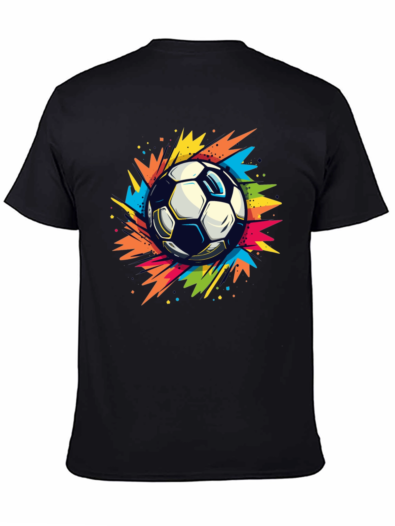 Black Soccer Blast T-Shirt view 4