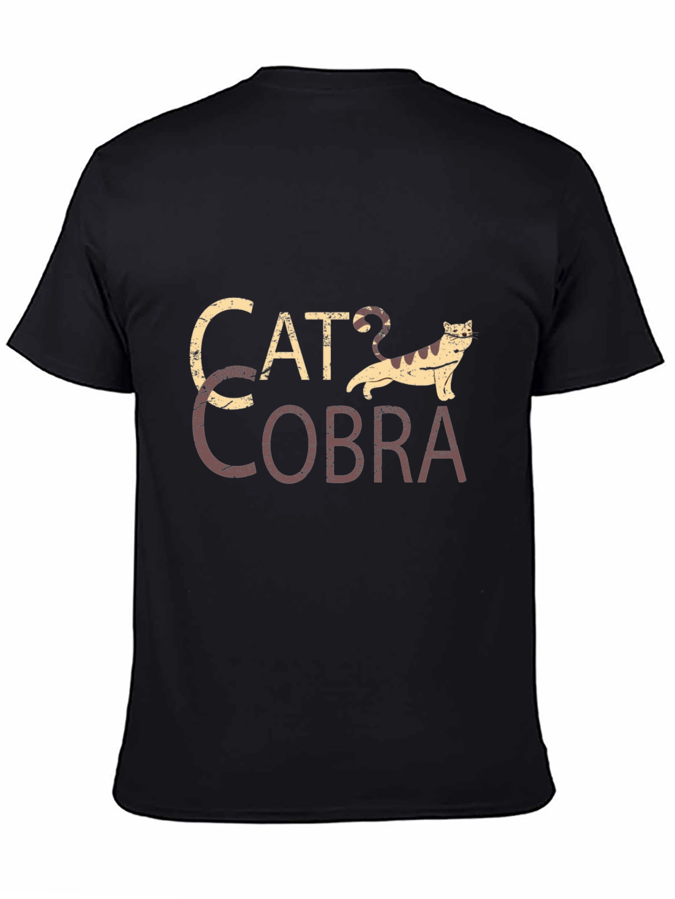 Black Cat Cobra Graphic Tee - Novelty T-Shirt view 4