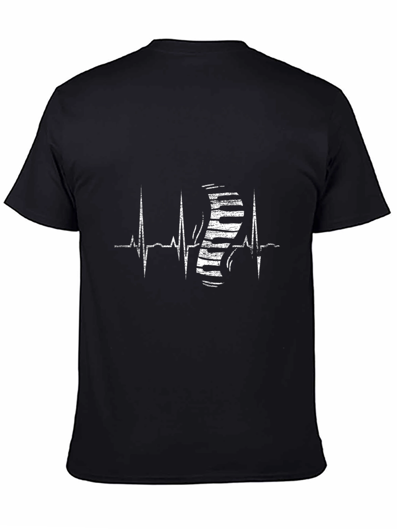 Black Piano Heartbeat T-Shirt - Music Lover Tee view 4