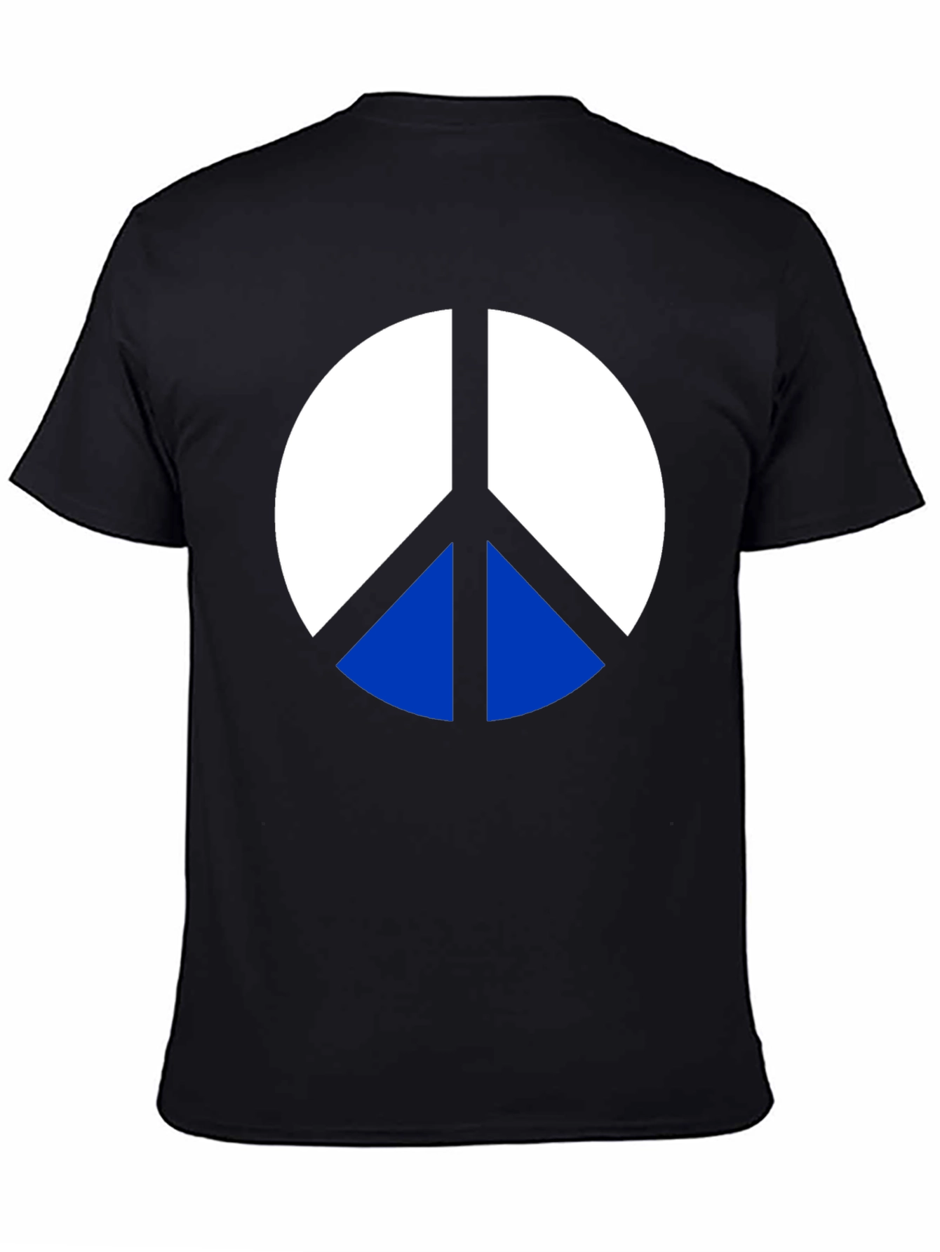 Black Peace Sign Graphic Tee - Classic Black T-Shirt view 4
