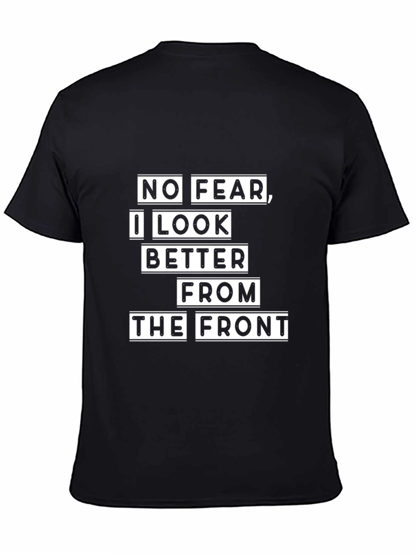 Black Funny "No Fear" Graphic T-Shirt view 4