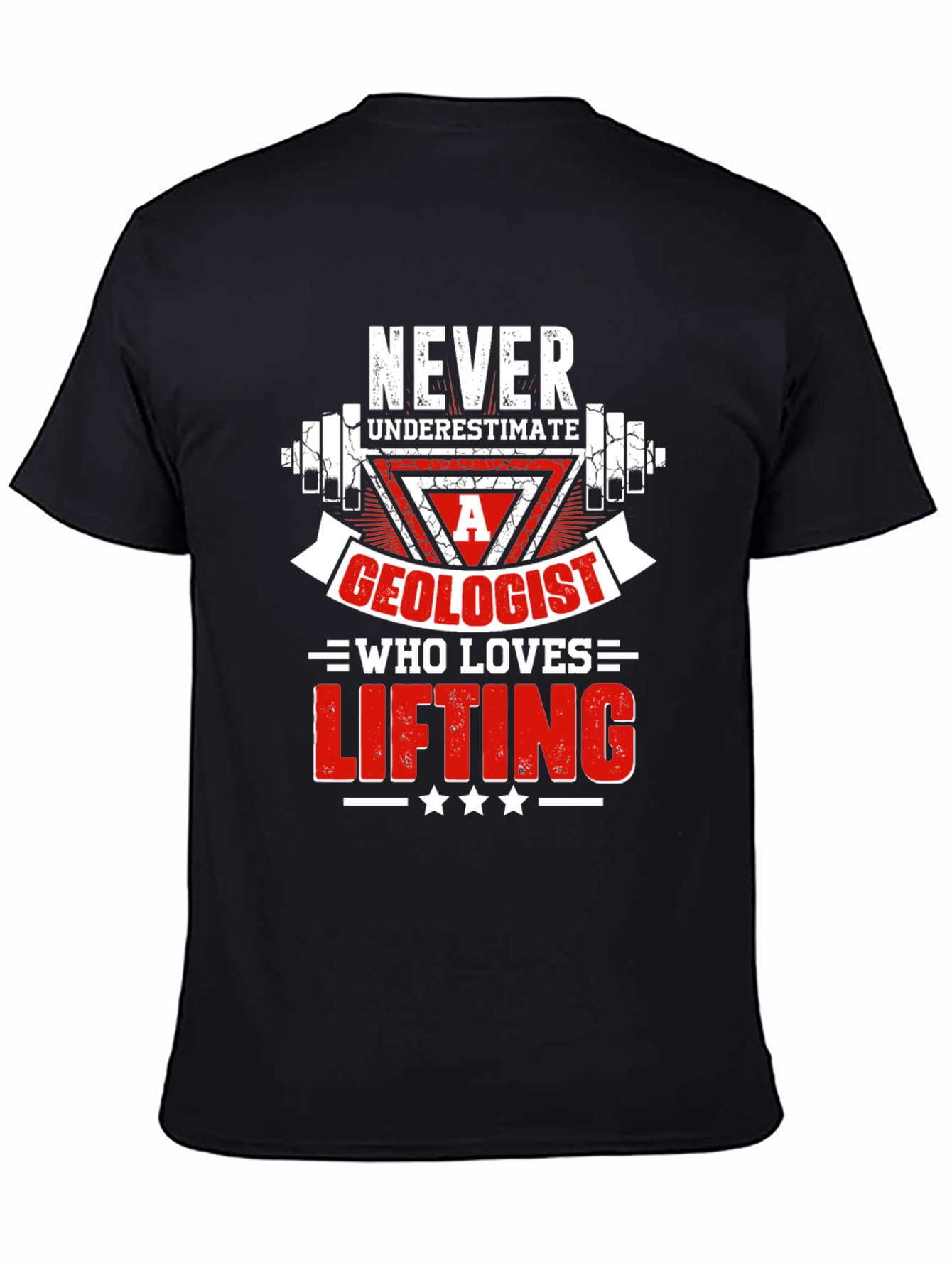Black Geologist Lifting T-Shirt - Never Underestimate view 4