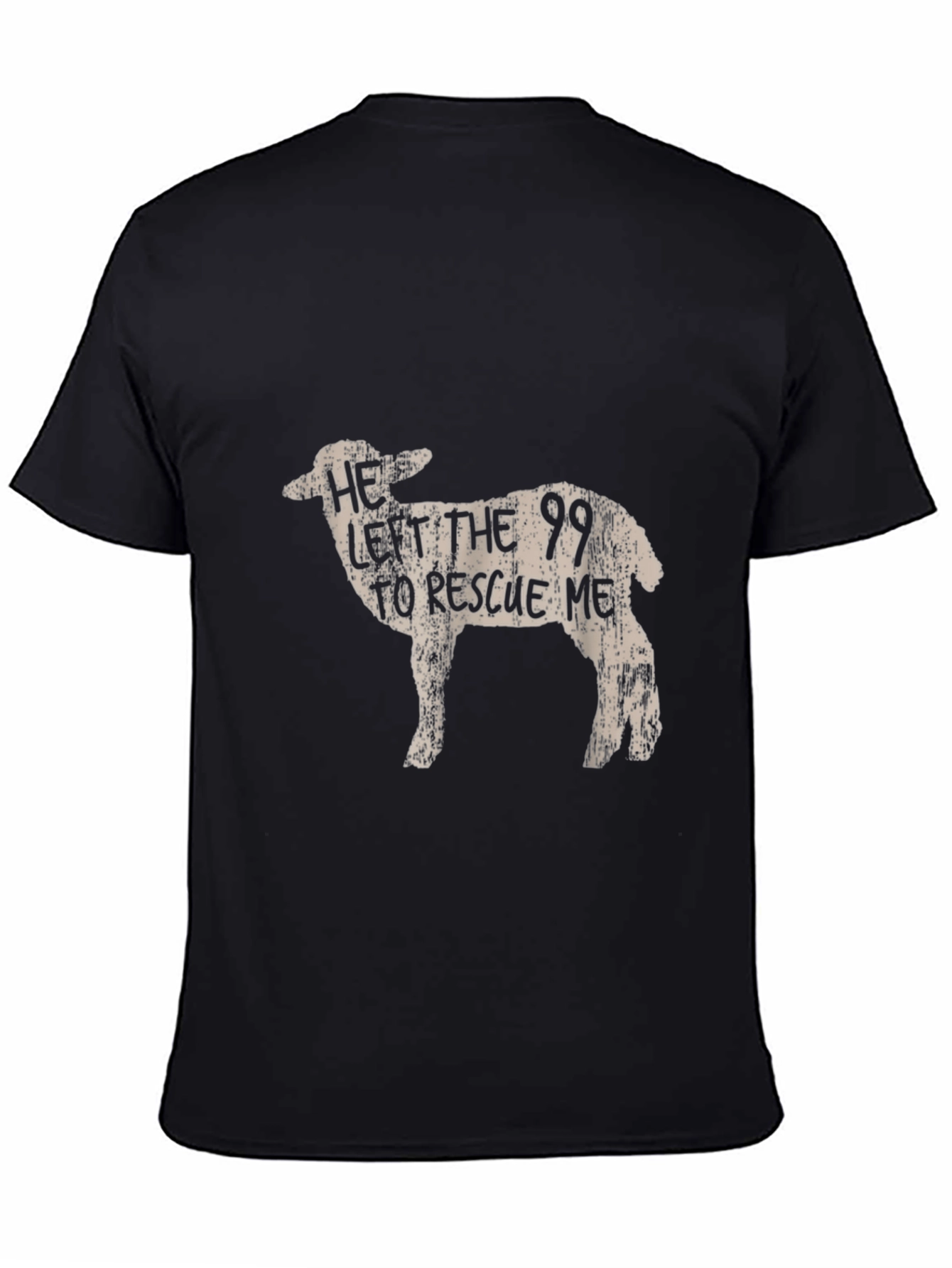 Black He Left the 99 Sheep Graphic Tee view 4