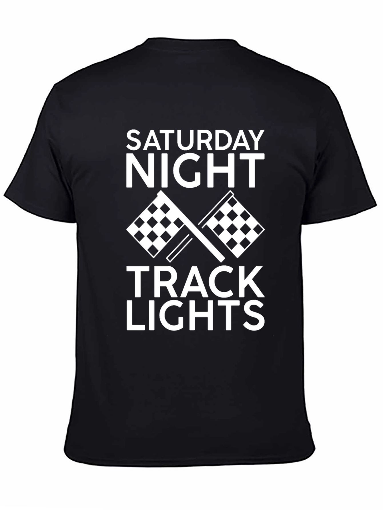 Black Saturday Night Track Lights Graphic Tee - Black Cotton view 4