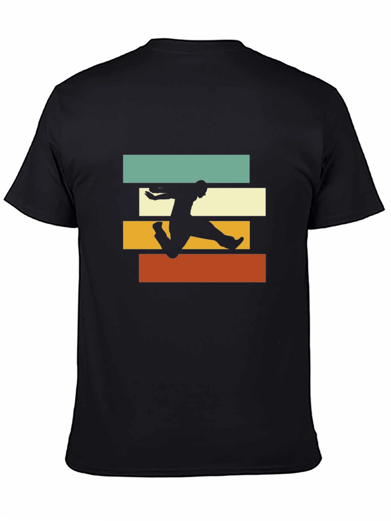 Black Retro Athlete Graphic Tee view 4