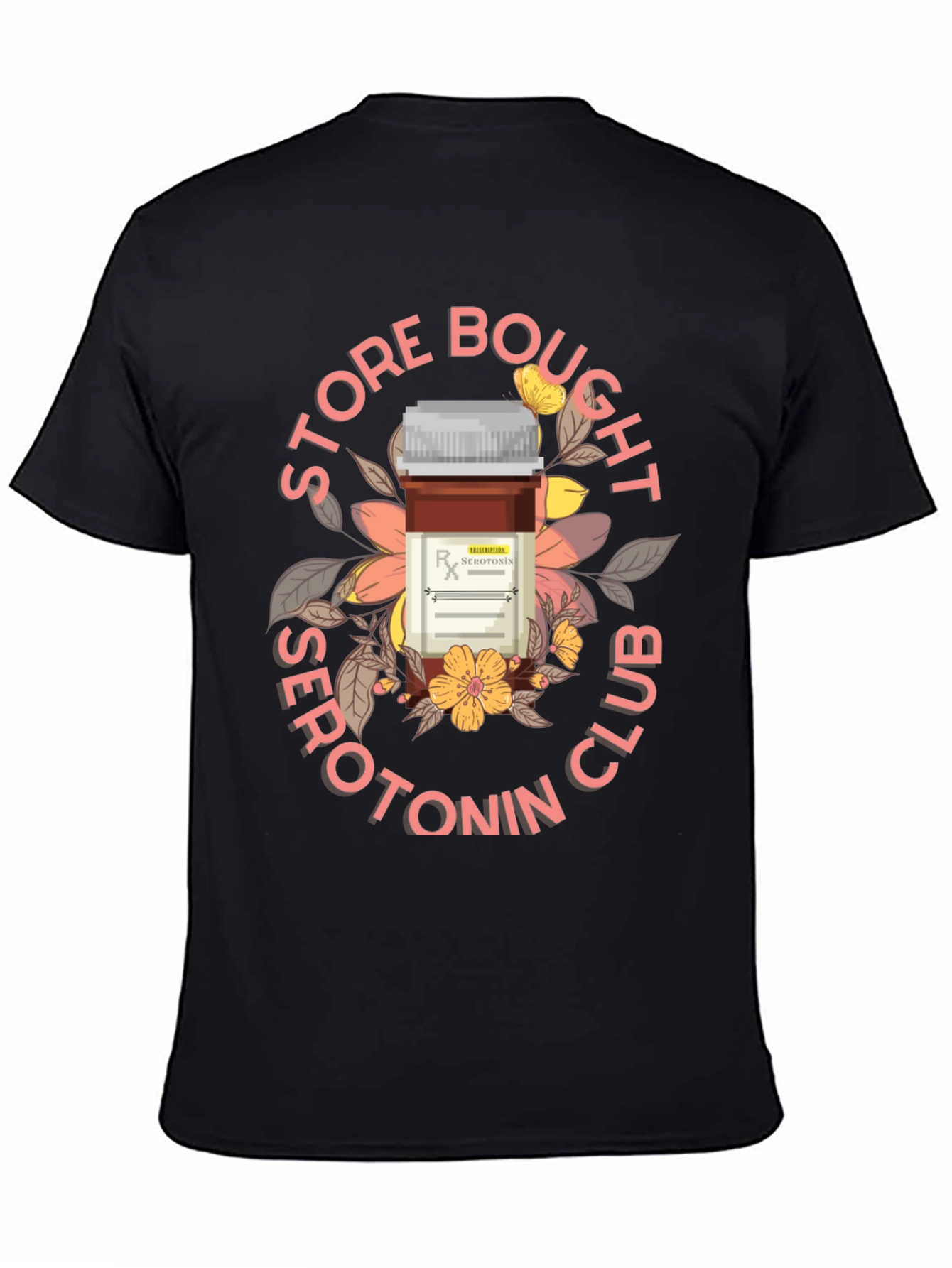 Black Serotonin Club T-Shirt - Black view 4