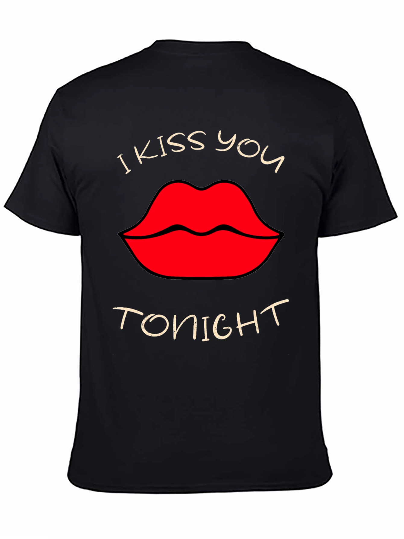 Black I Kiss You Tonight Graphic T-Shirt - Black view 4