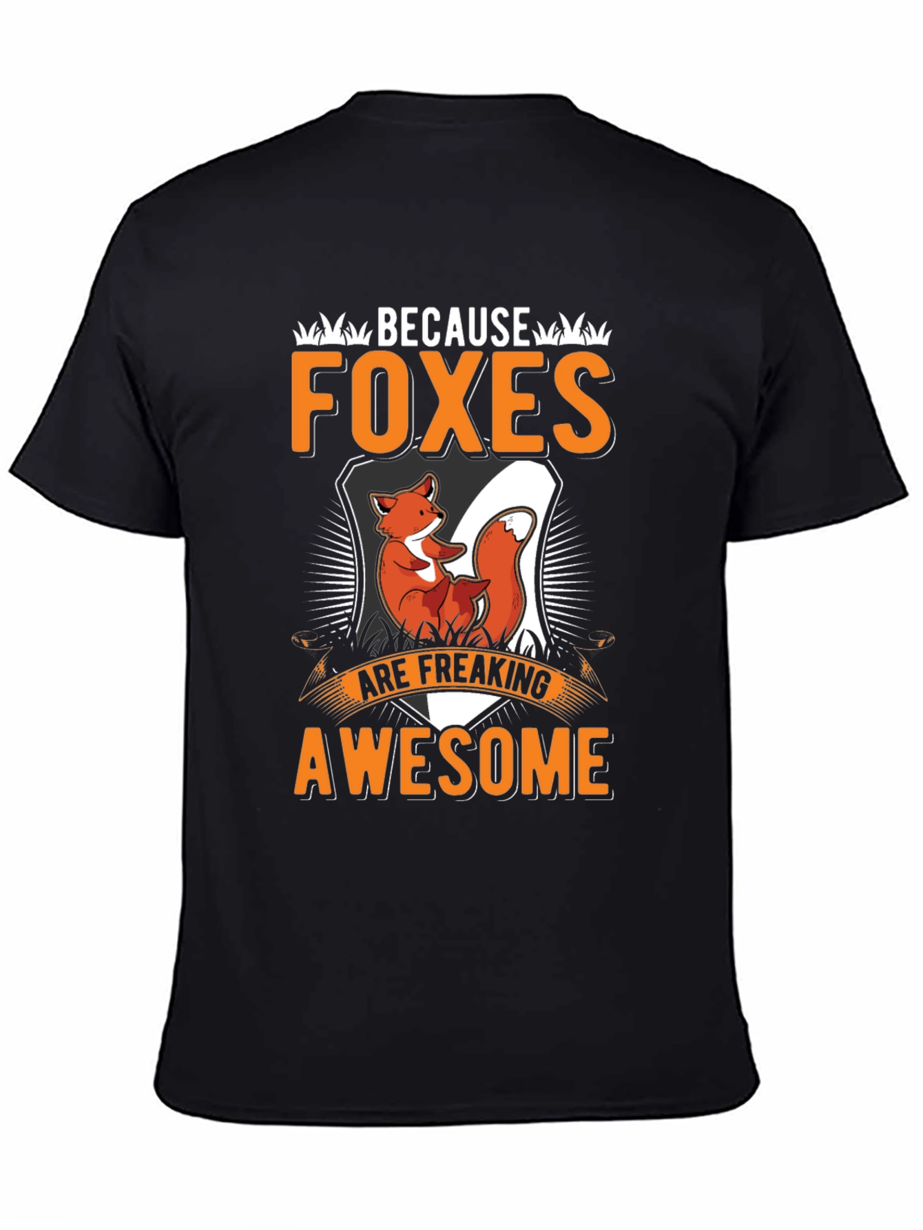 Black Foxes Are Awesome T-Shirt view 4