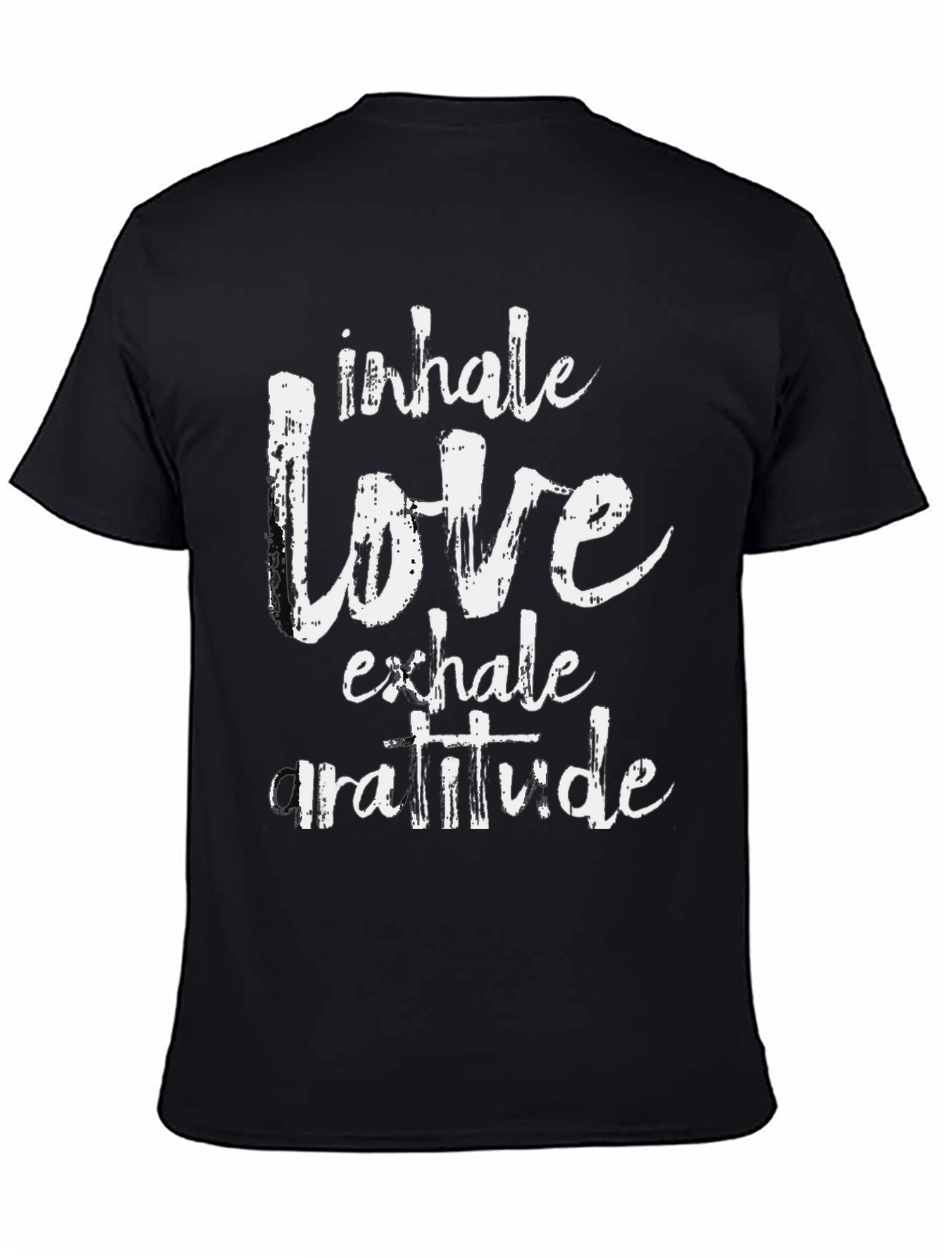 Black Inhale Love Exhale Gratitude Graphic Tee view 4