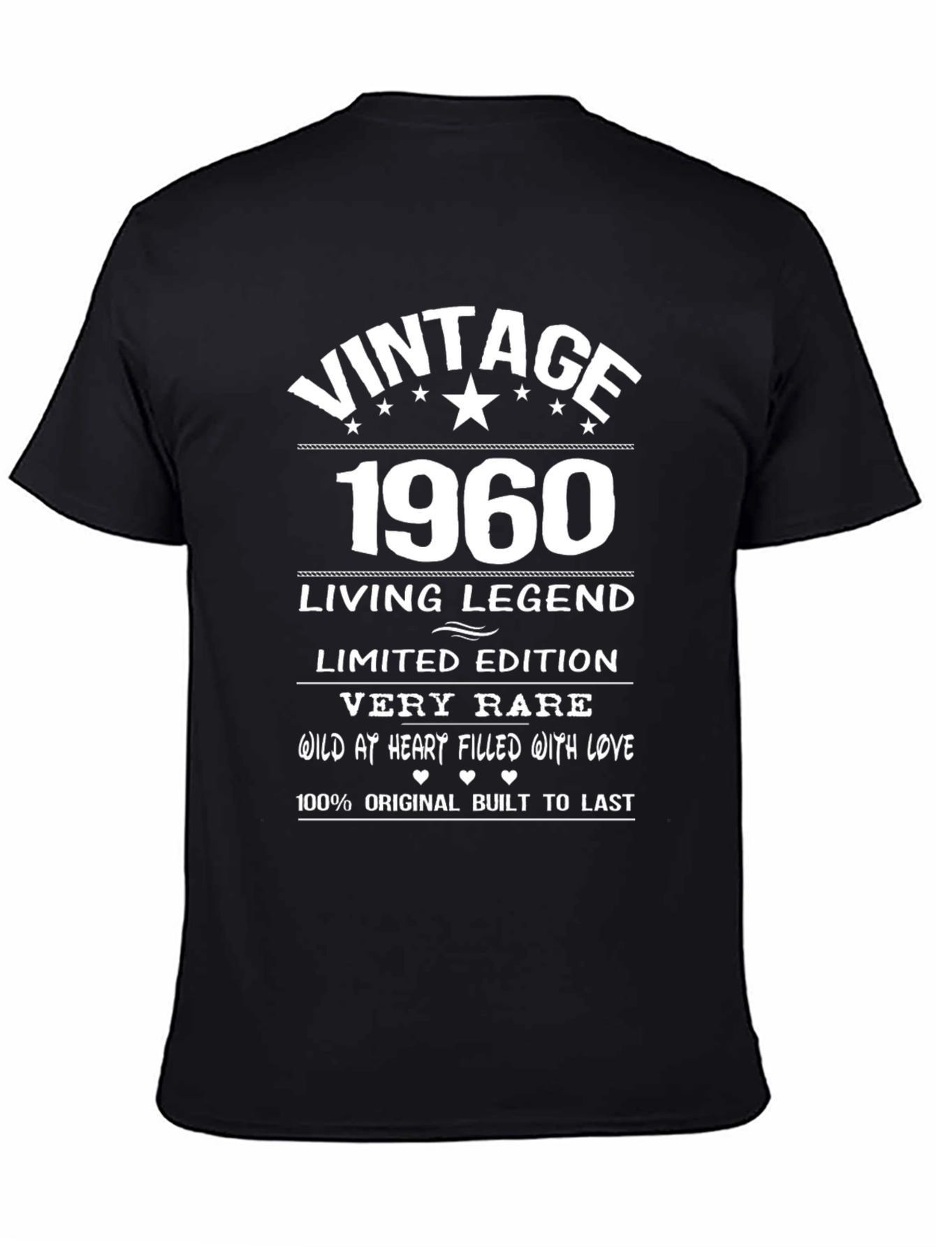 Black Vintage 1960 Living Legend Graphic T-Shirt view 4