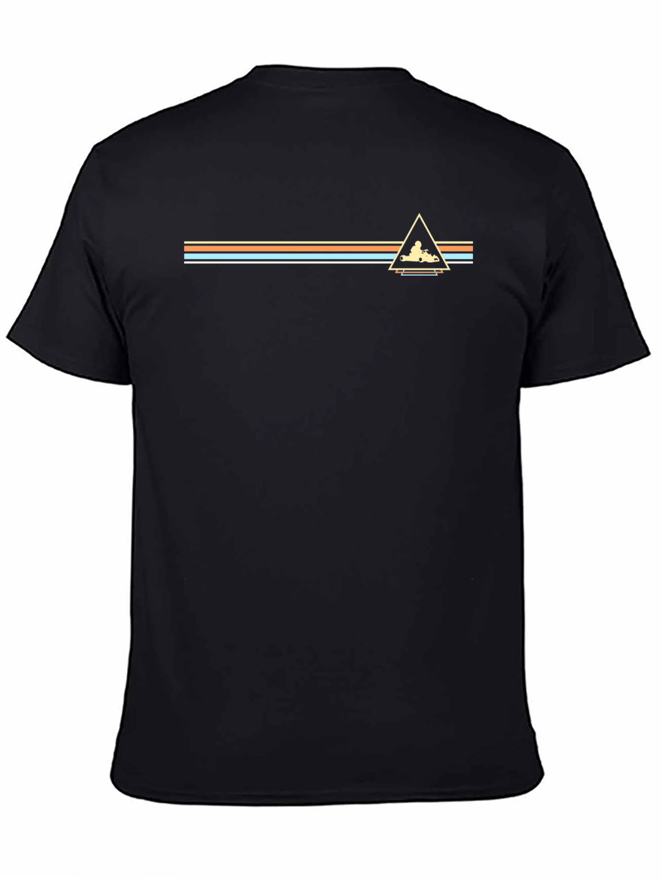 Black Retro Kart Racing Tee - Black Cotton Blend view 4