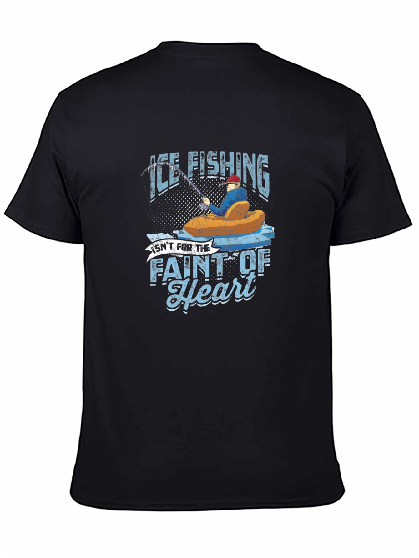 Black Ice Fishing Graphic T-Shirt view 4