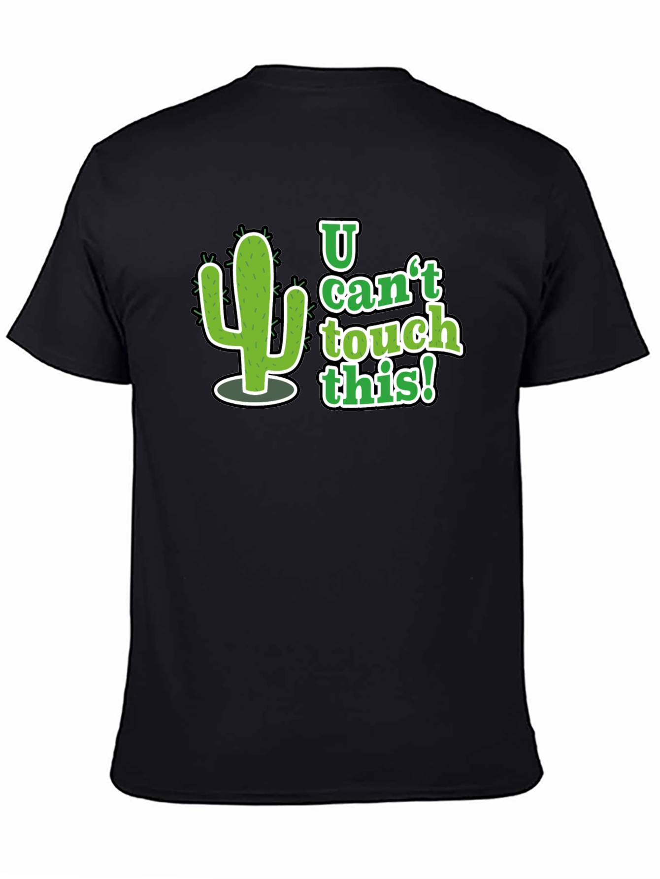 Black U Can't Touch This Cactus Graphic Tee - Black view 4