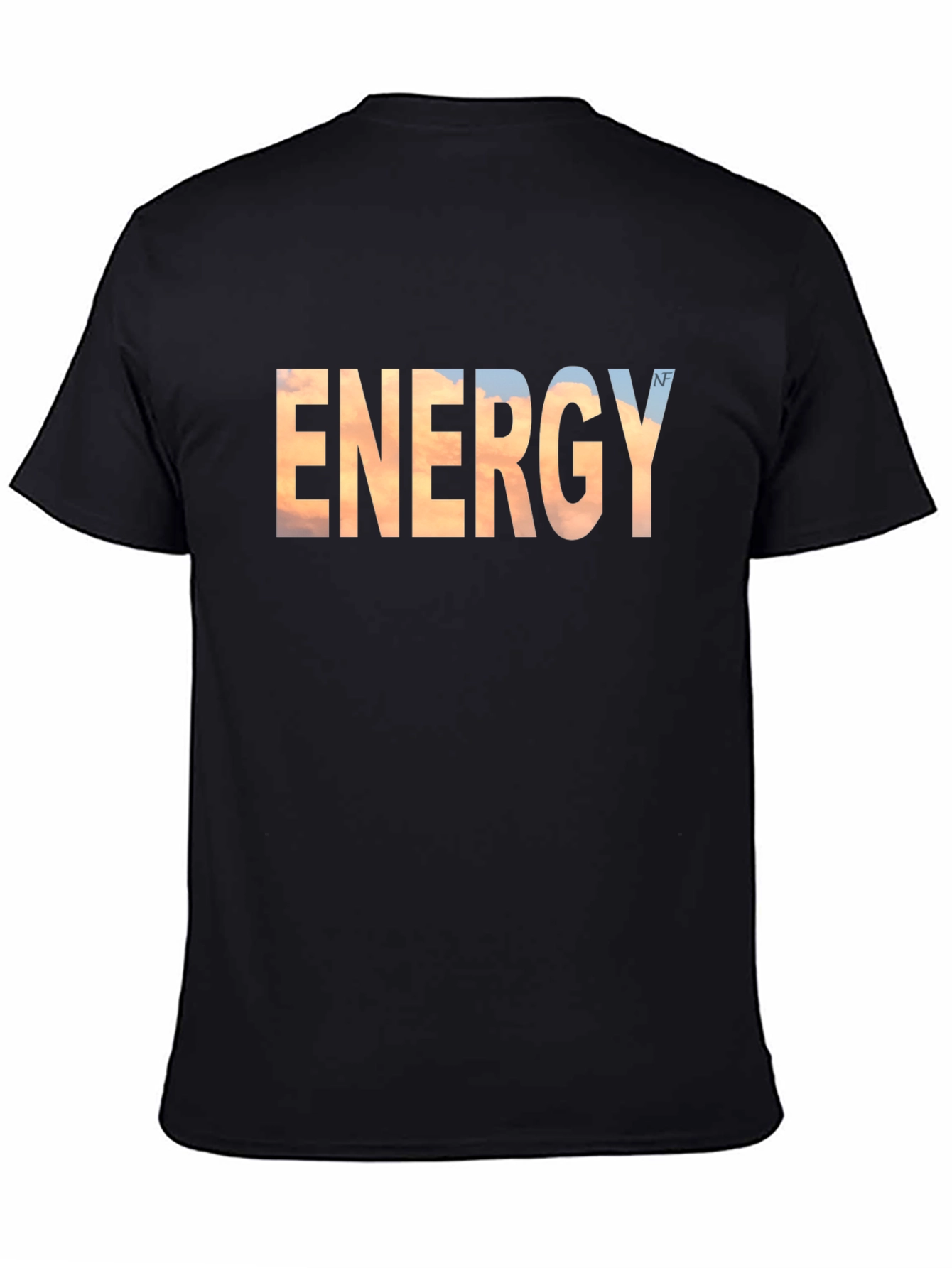 Black Energy Sky Graphic Black Tee view 4
