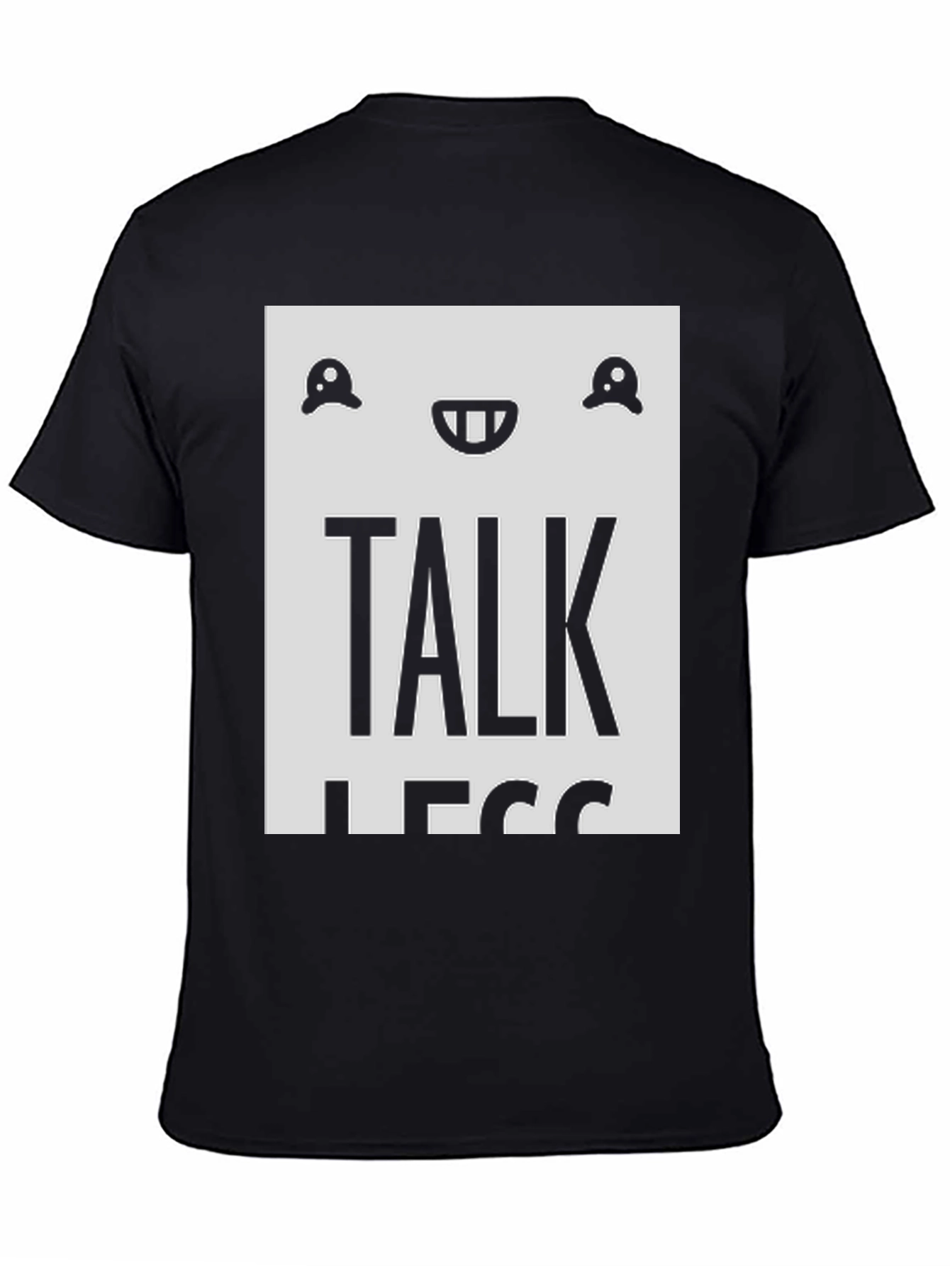 Black Talk Less T-Shirt - Funny Graphic Tee for Introverts view 4