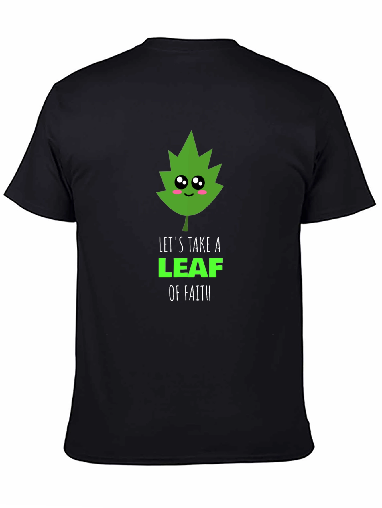 Black Faith Leaf Graphic Tee - Black view 4