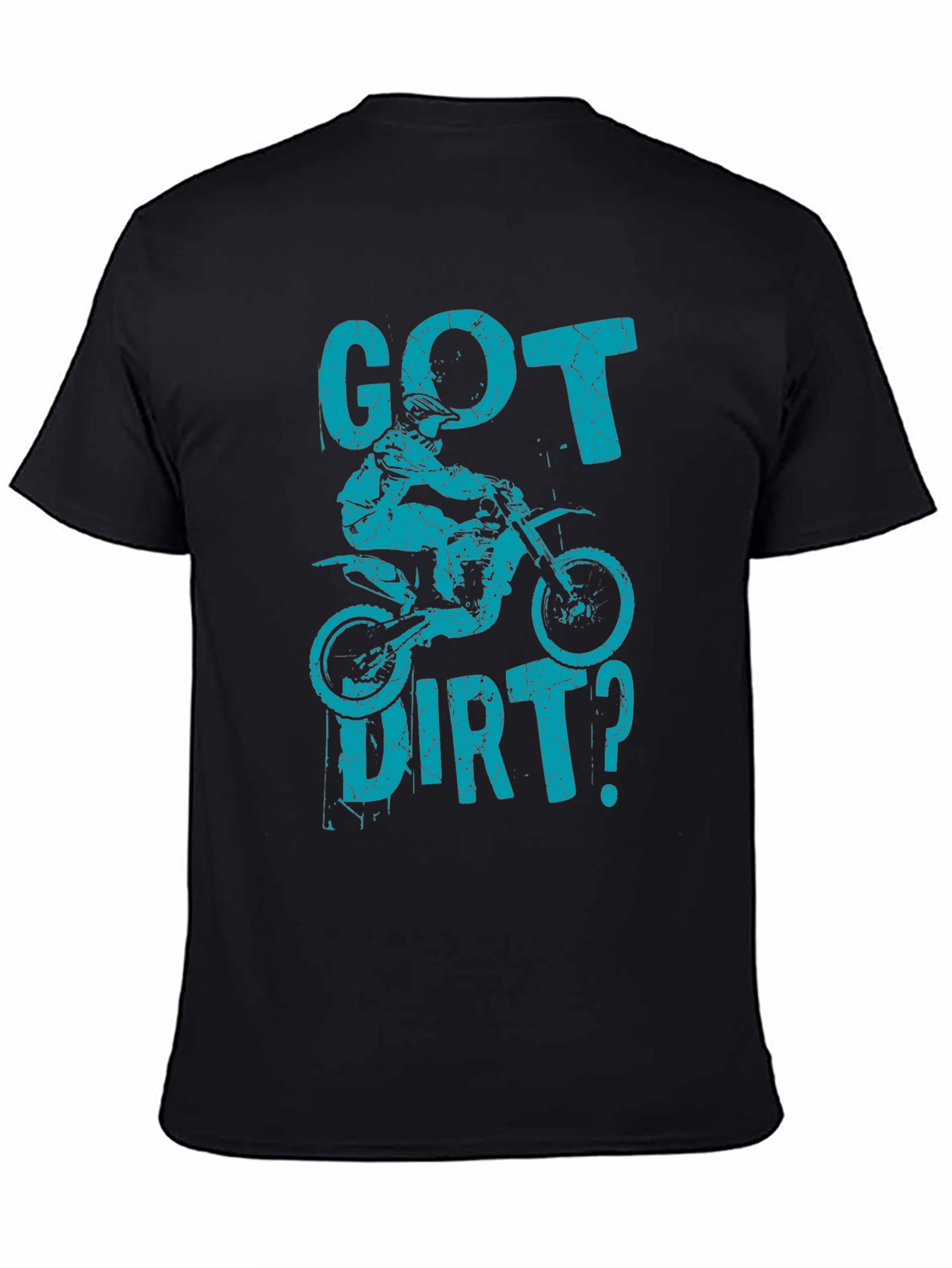 Black Got Dirt? Graphic T-Shirt - Motocross Design view 4