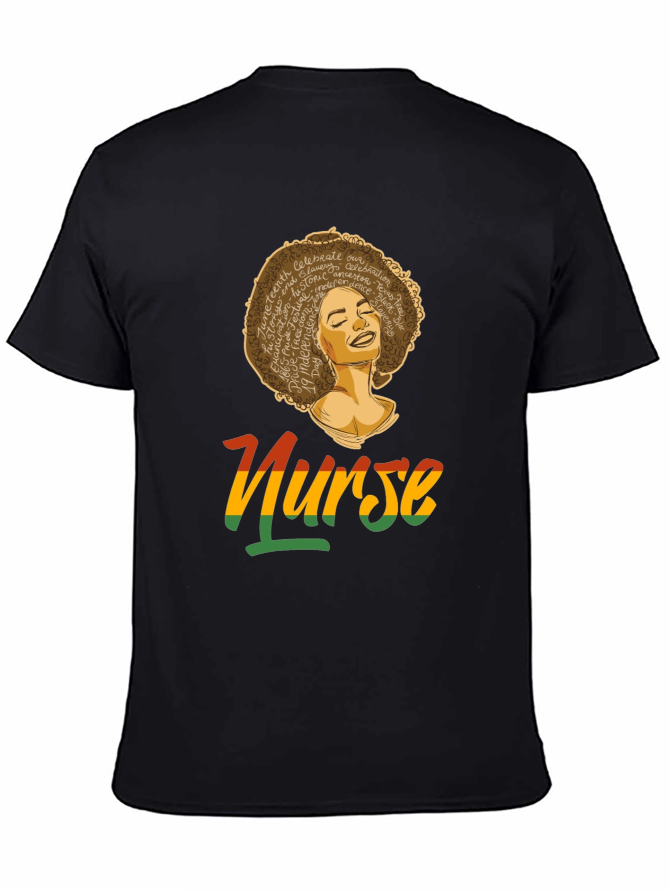 Black Juneteenth Nurse Black Pride T-Shirt view 4