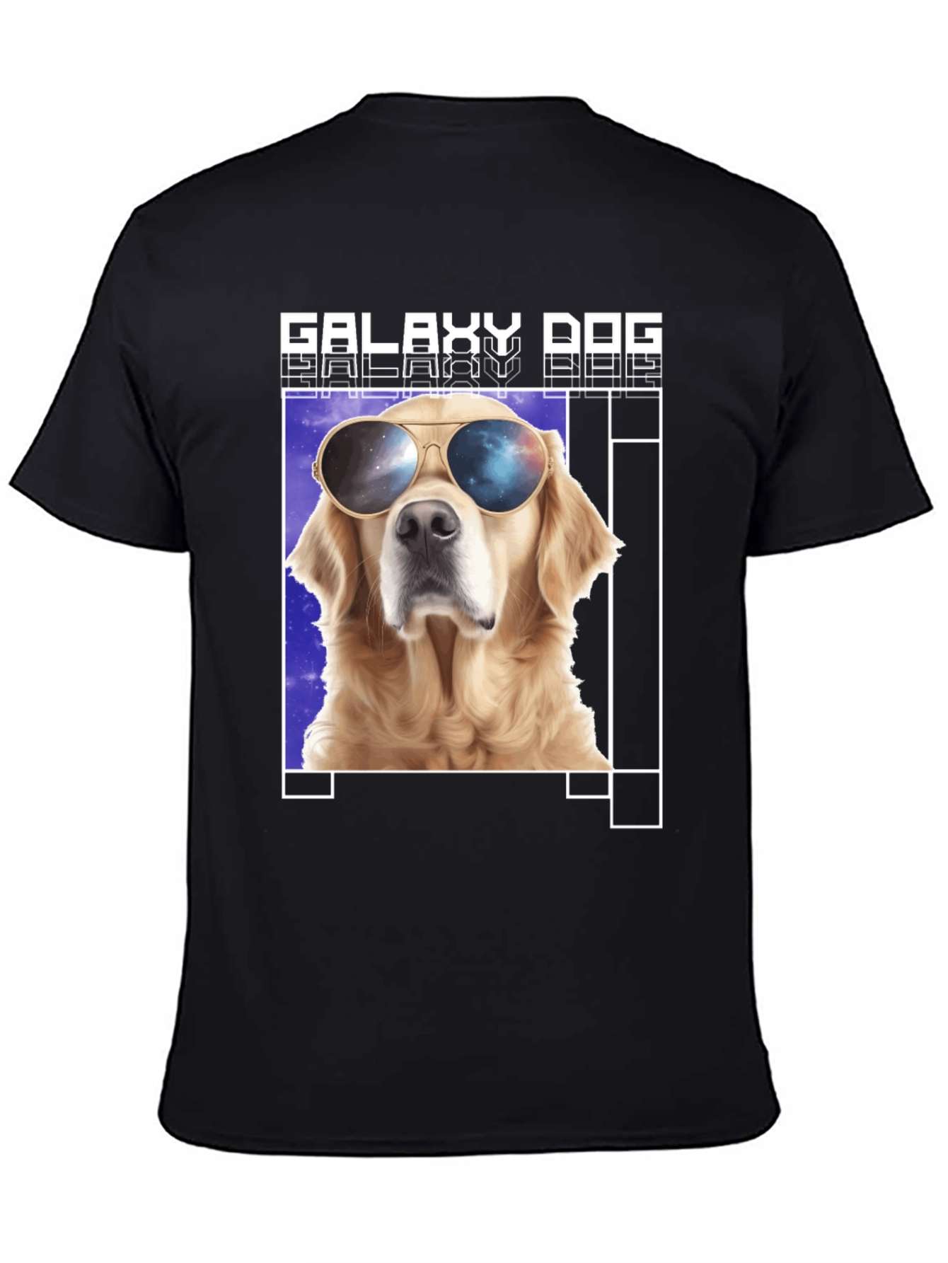 Black Galaxy Dog T-Shirt - Cool Canine in Space Shades view 4