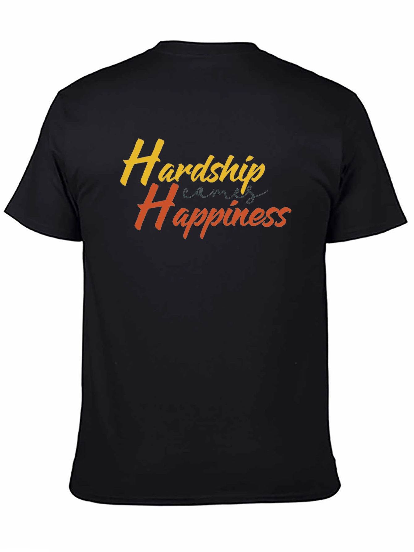 Black Hardship Happiness Graphic Tee - Comfort Fit view 4