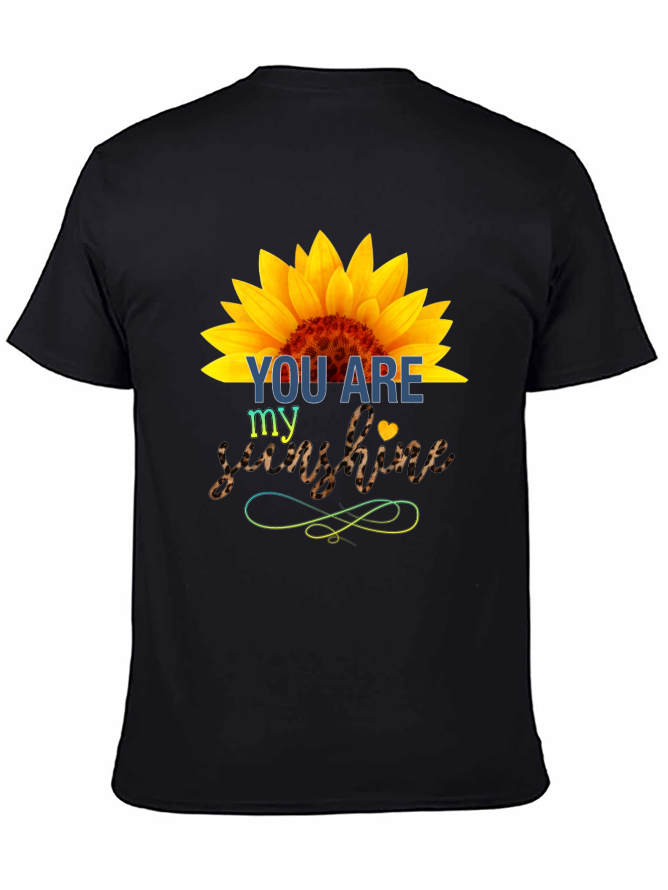 Black You Are My Sunshine Sunflower Graphic Tee view 4