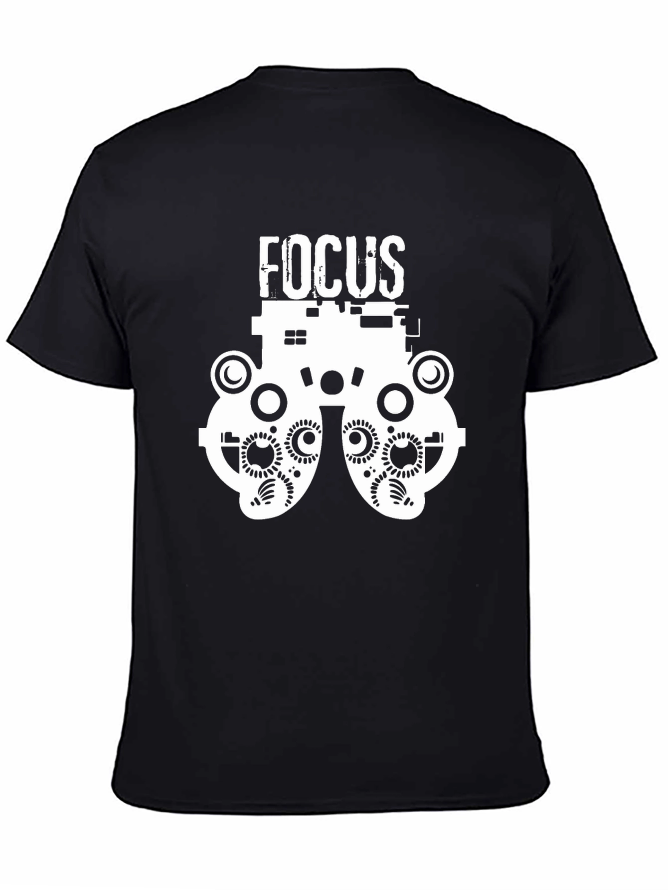 Black Focus Optometrist T-Shirt - Funny Eye Exam Tee view 4