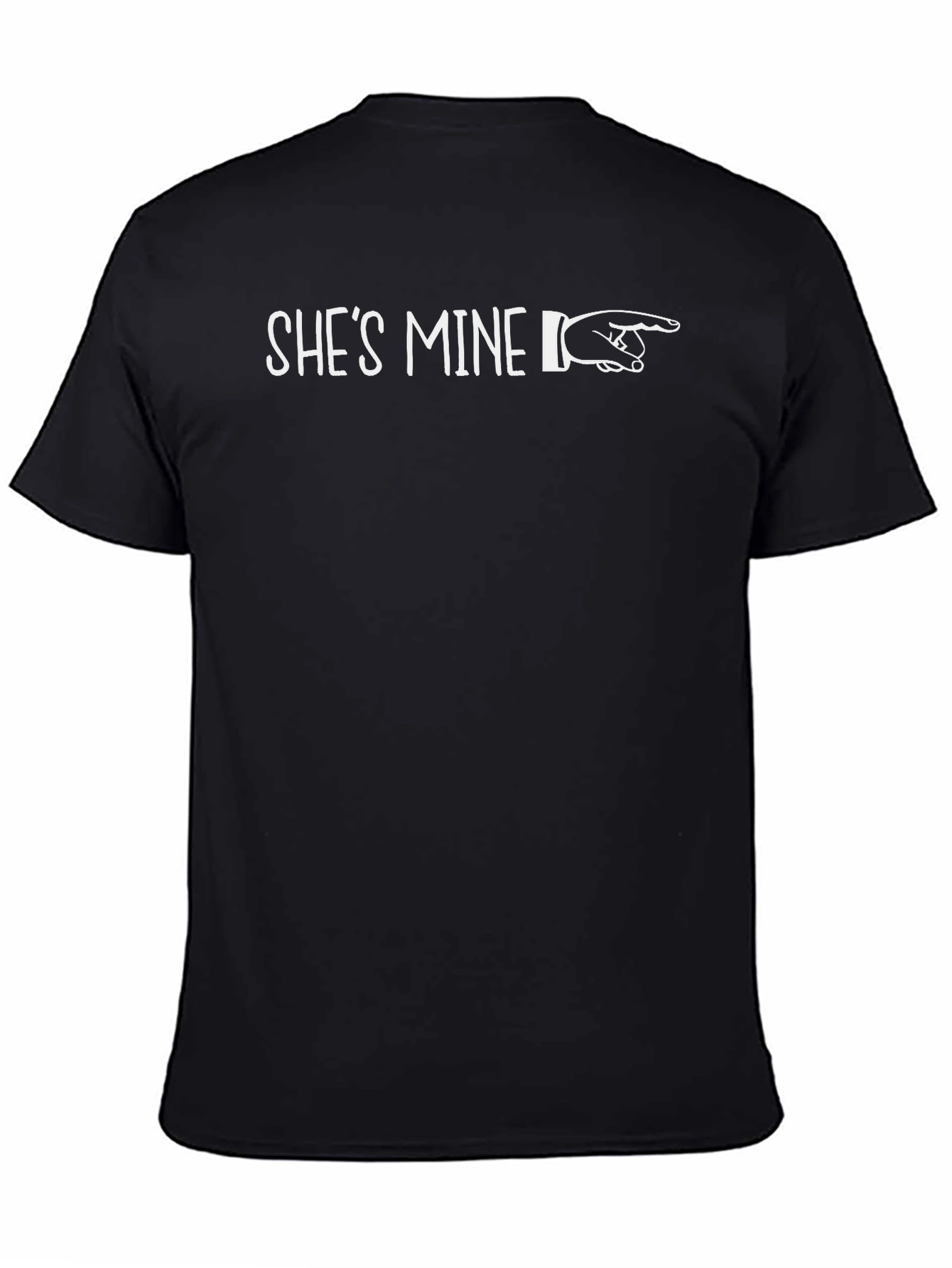 Black She's Mine T-Shirt Funny Novelty Graphic Tee view 4