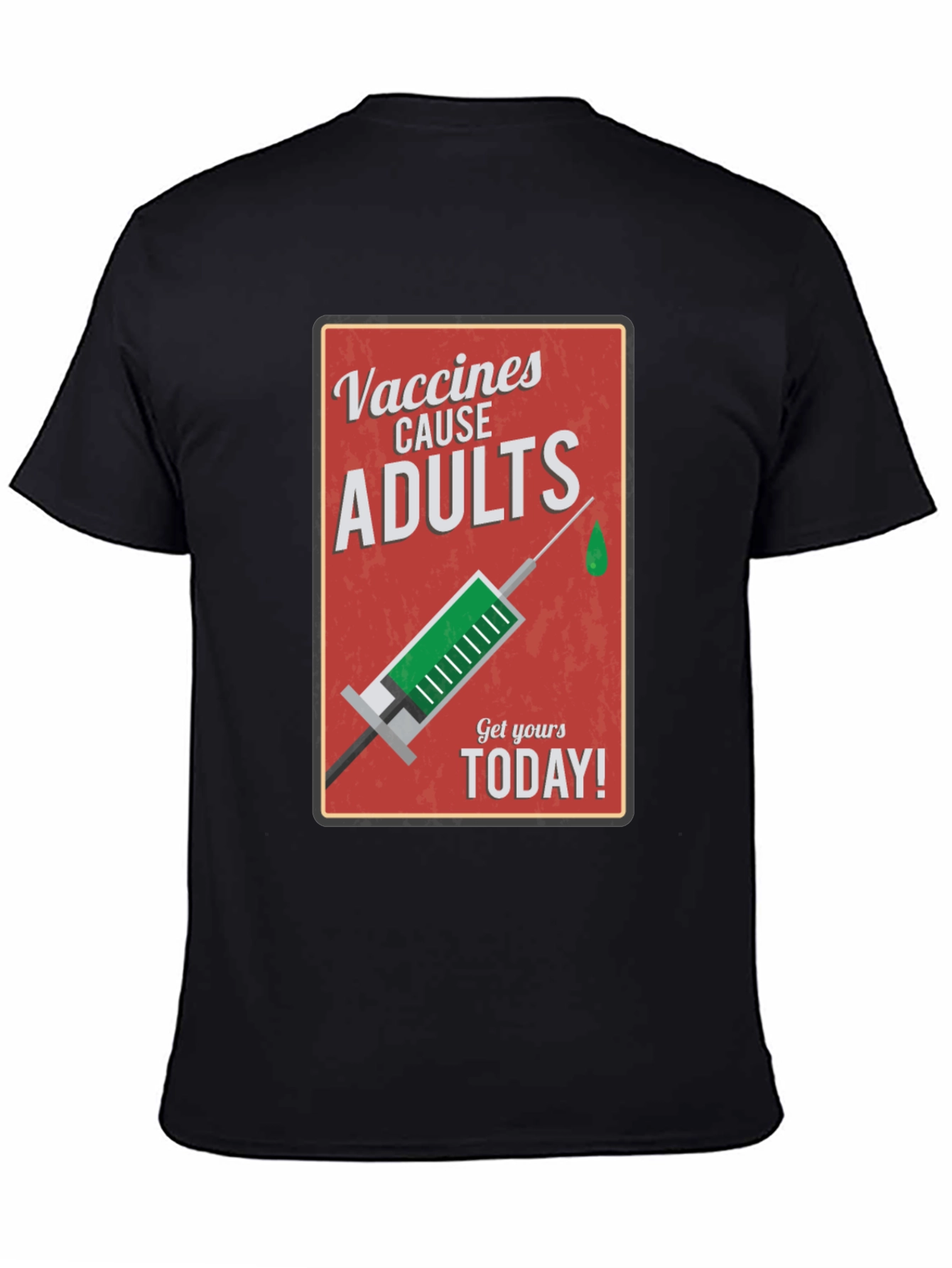 Black Vaccines Cause Adults T-Shirt view 4