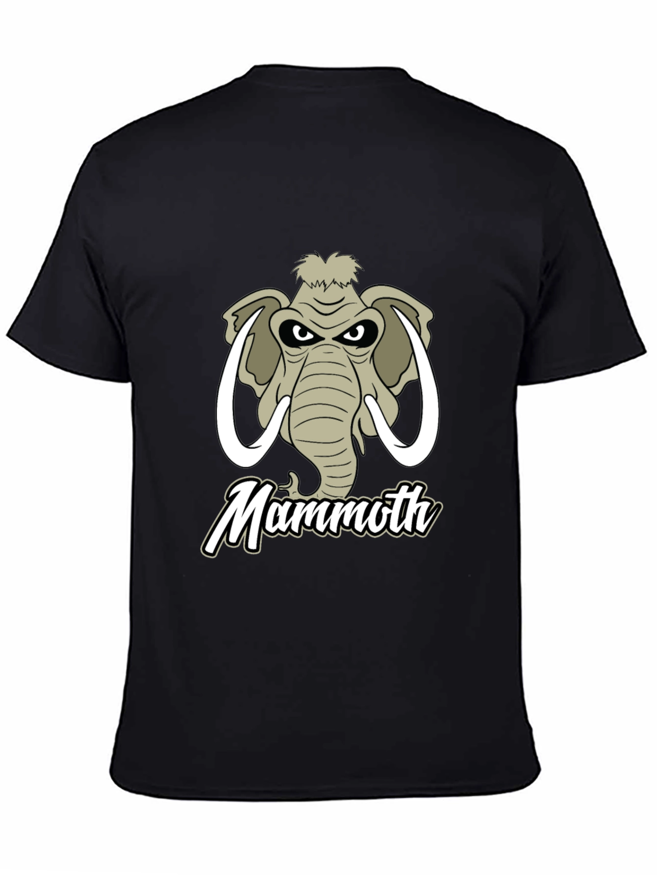 Black Mammoth Graphic Tee - Black Casual T-Shirt view 4