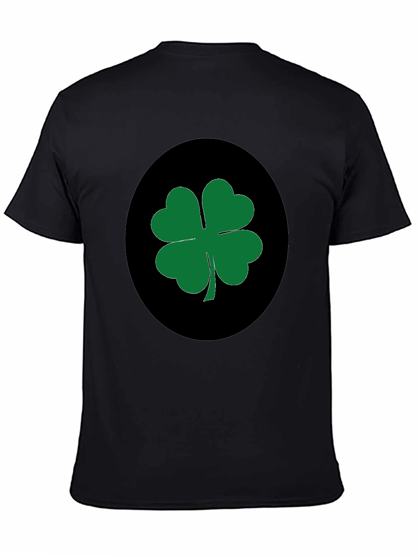 Black Lucky Clover Black T-Shirt view 4