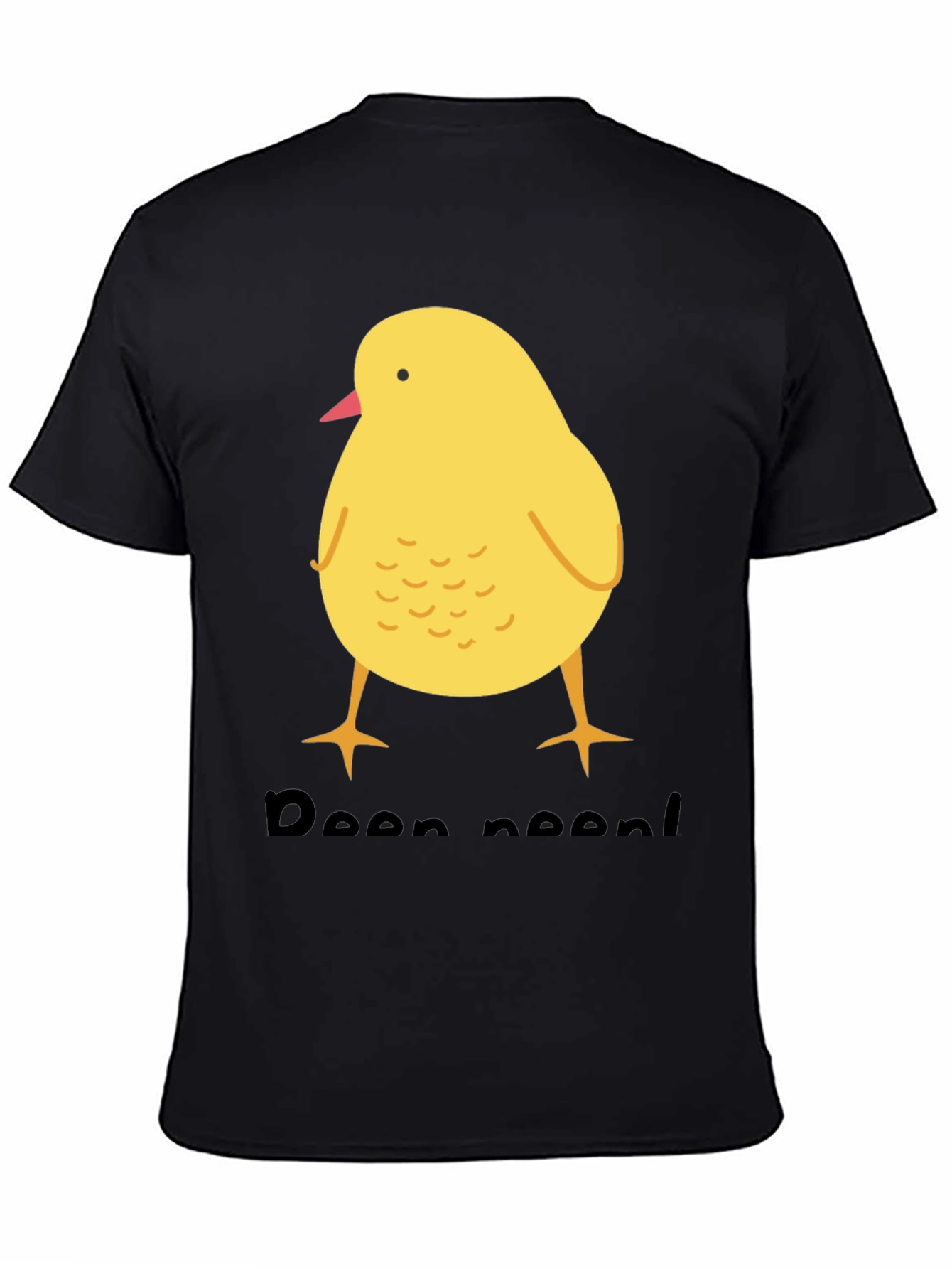 Black Cute Chick T-Shirt - Black Cotton Blend view 4