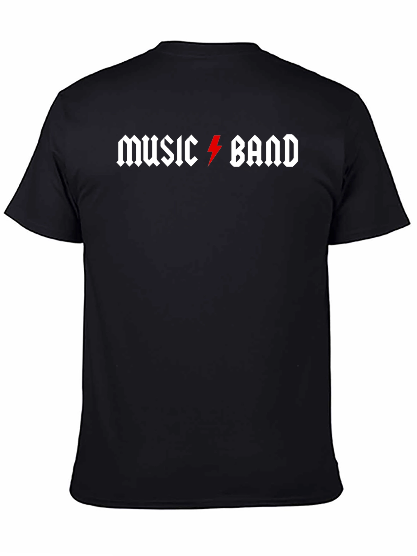 Black Music Band Rock and Roll Style Black T-Shirt view 4