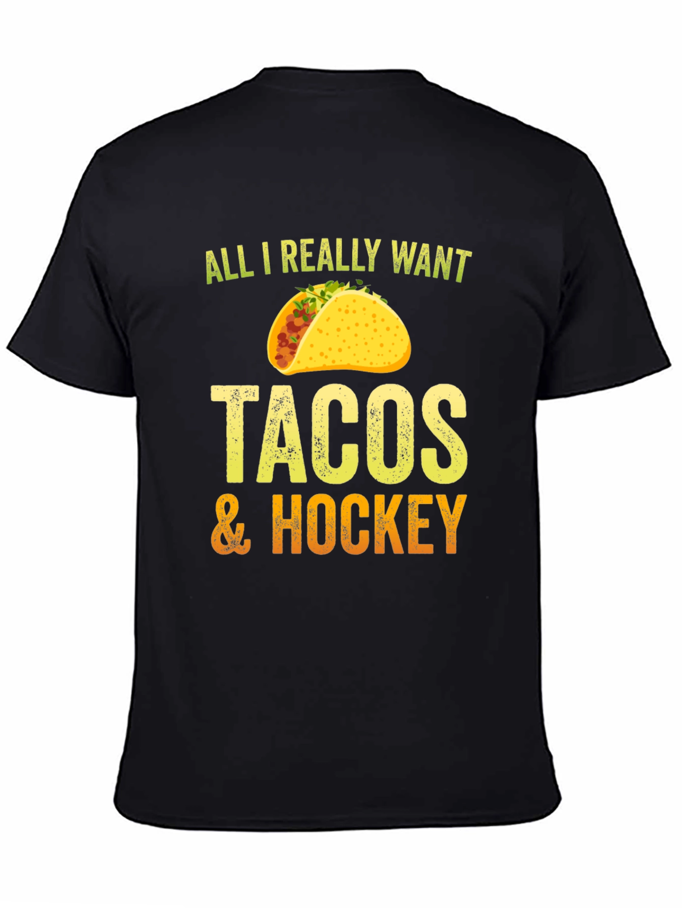 Black Tacos & Hockey Graphic Tee view 4