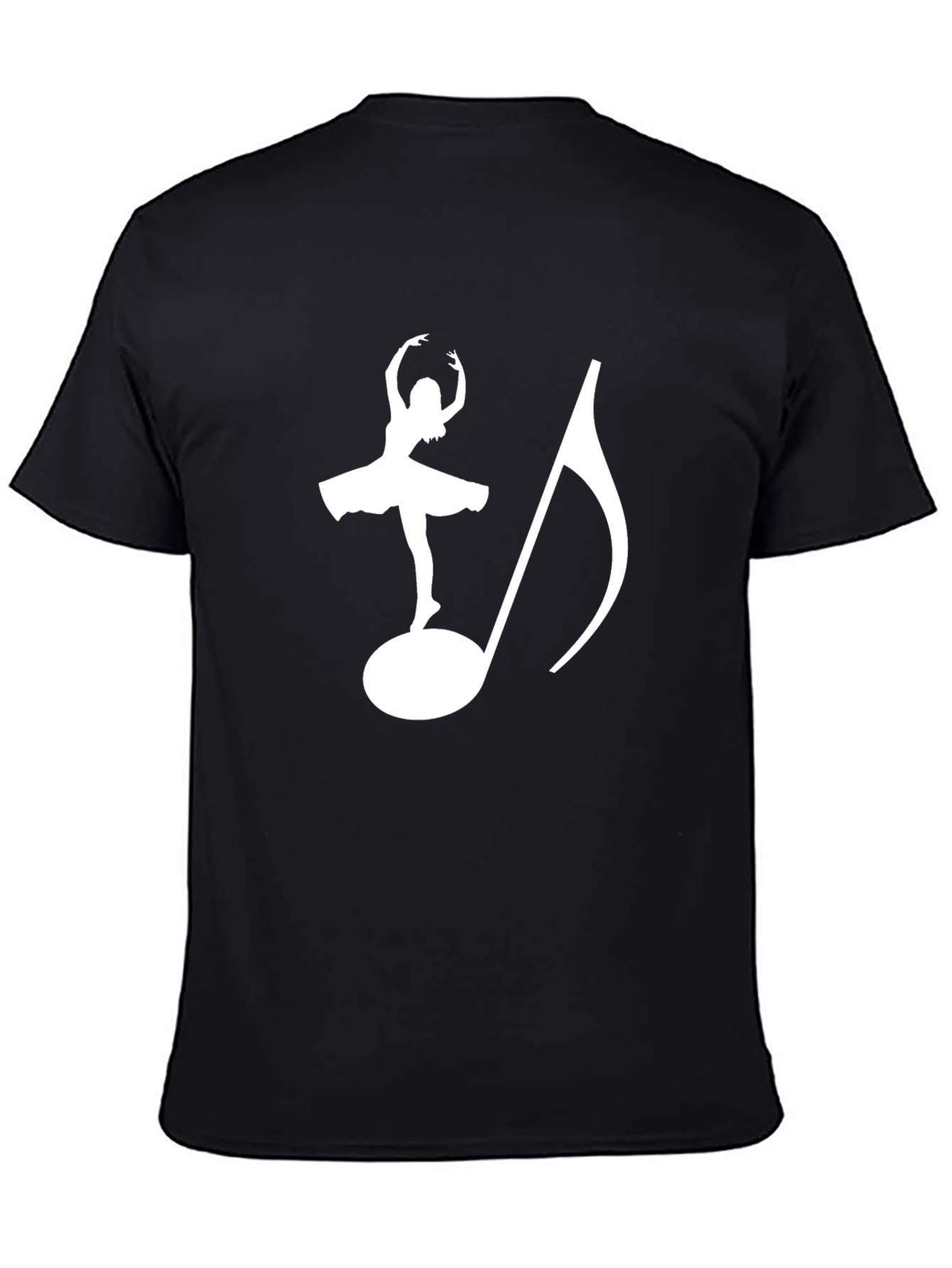 Black Ballerina & Music Note Graphic T-Shirt view 4