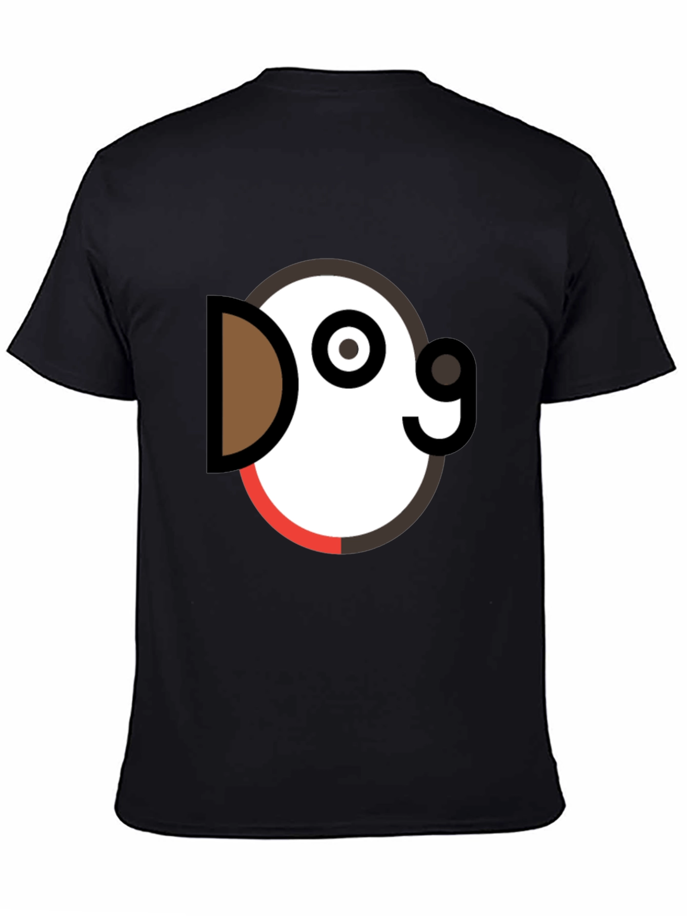 Black Dog Graphic Tee - Black Crew Neck T-Shirt view 4