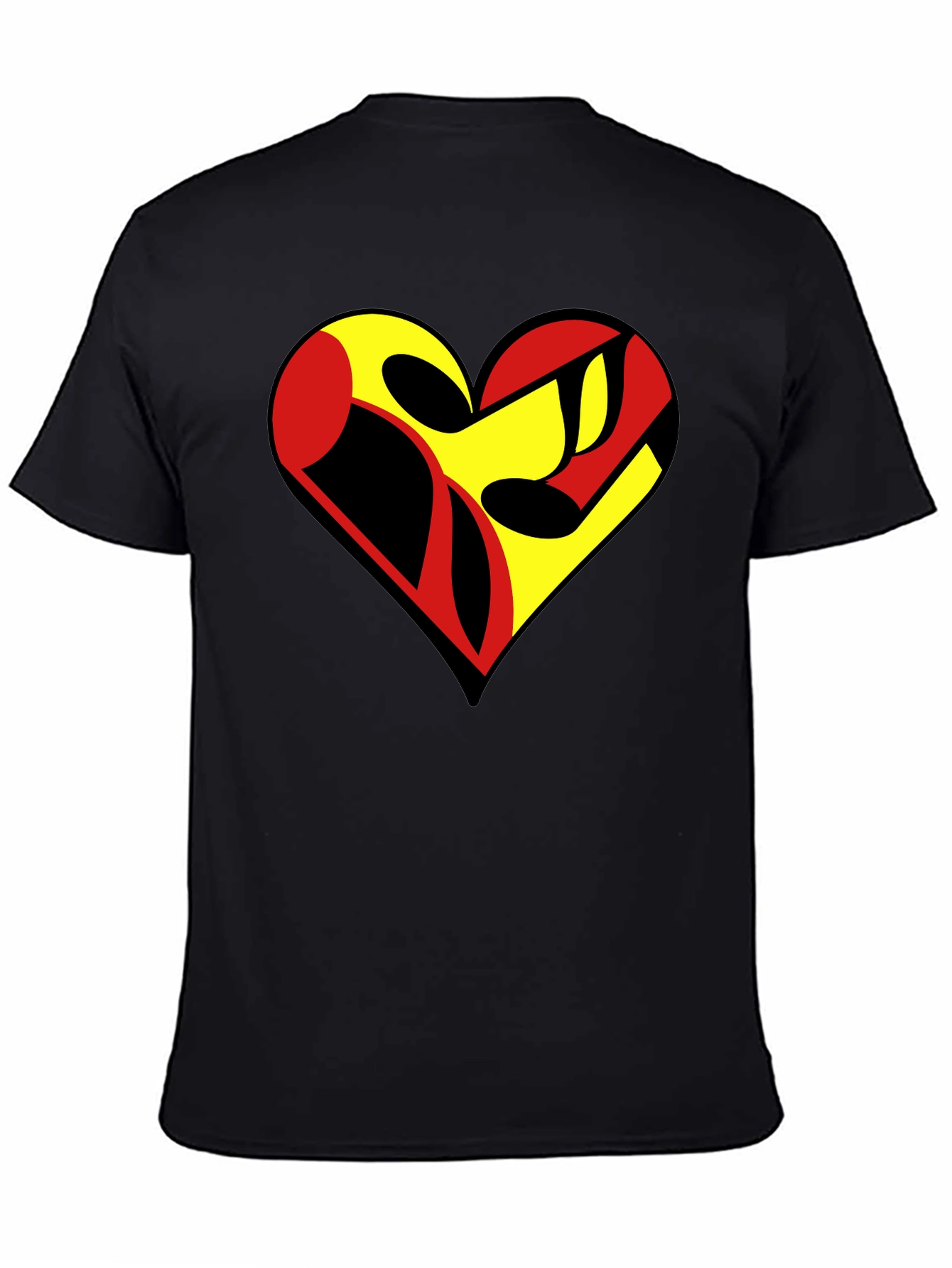 Black Heart Graphic Black T-Shirt view 4
