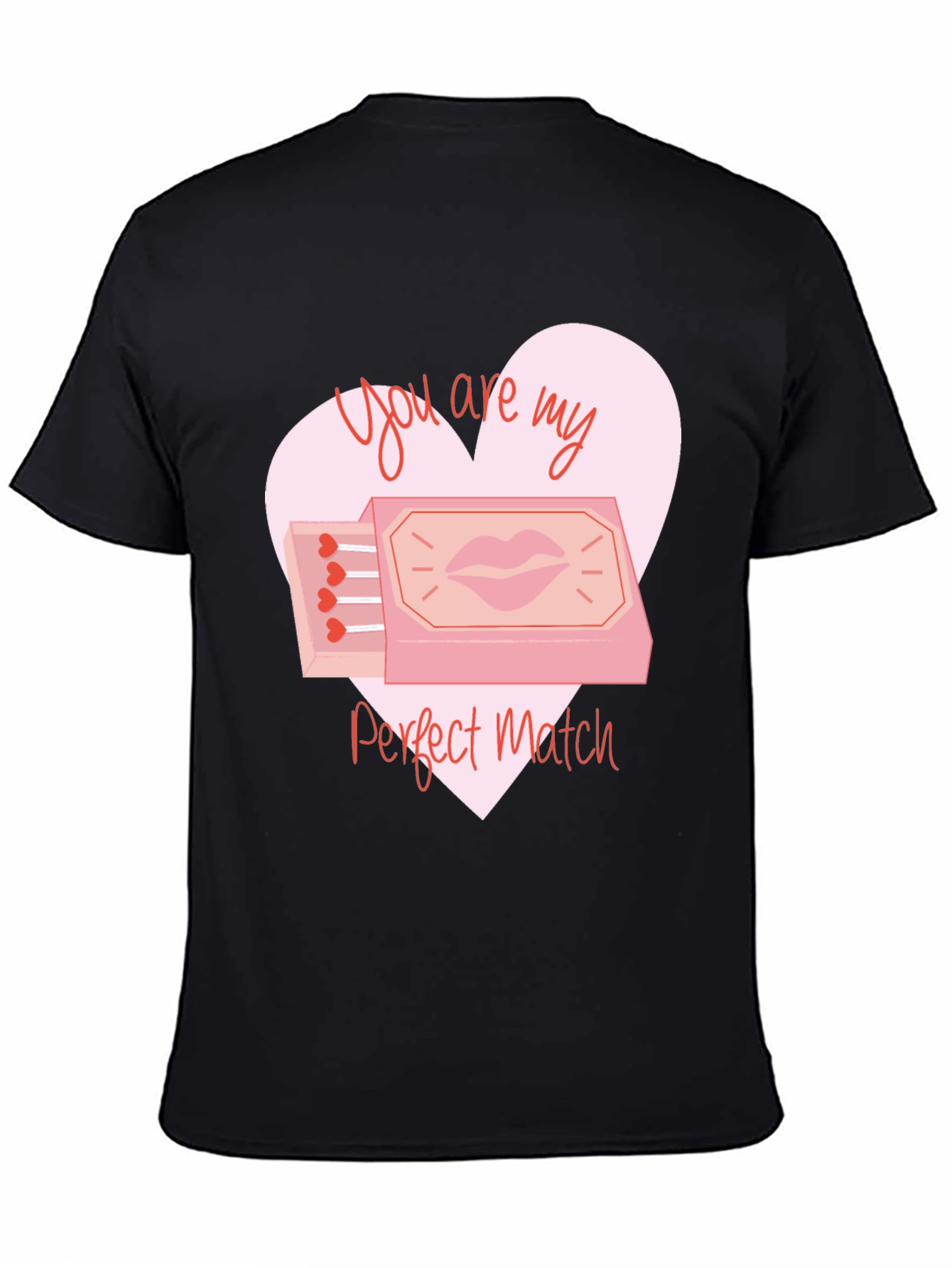 Black Perfect Match Graphic T-Shirt - Valentine's Day view 4
