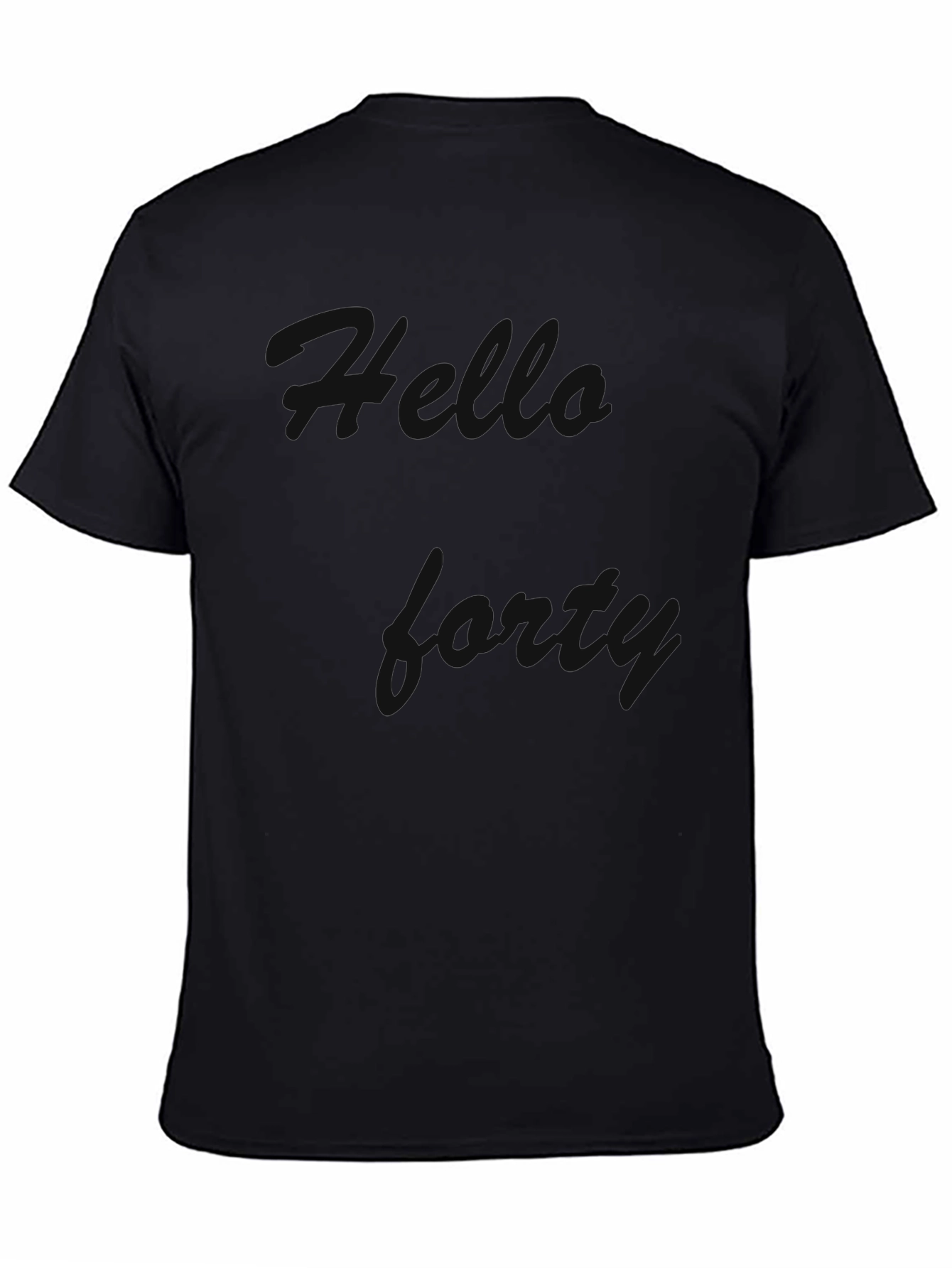 Black Classic Black Crew Neck T-Shirt view 4