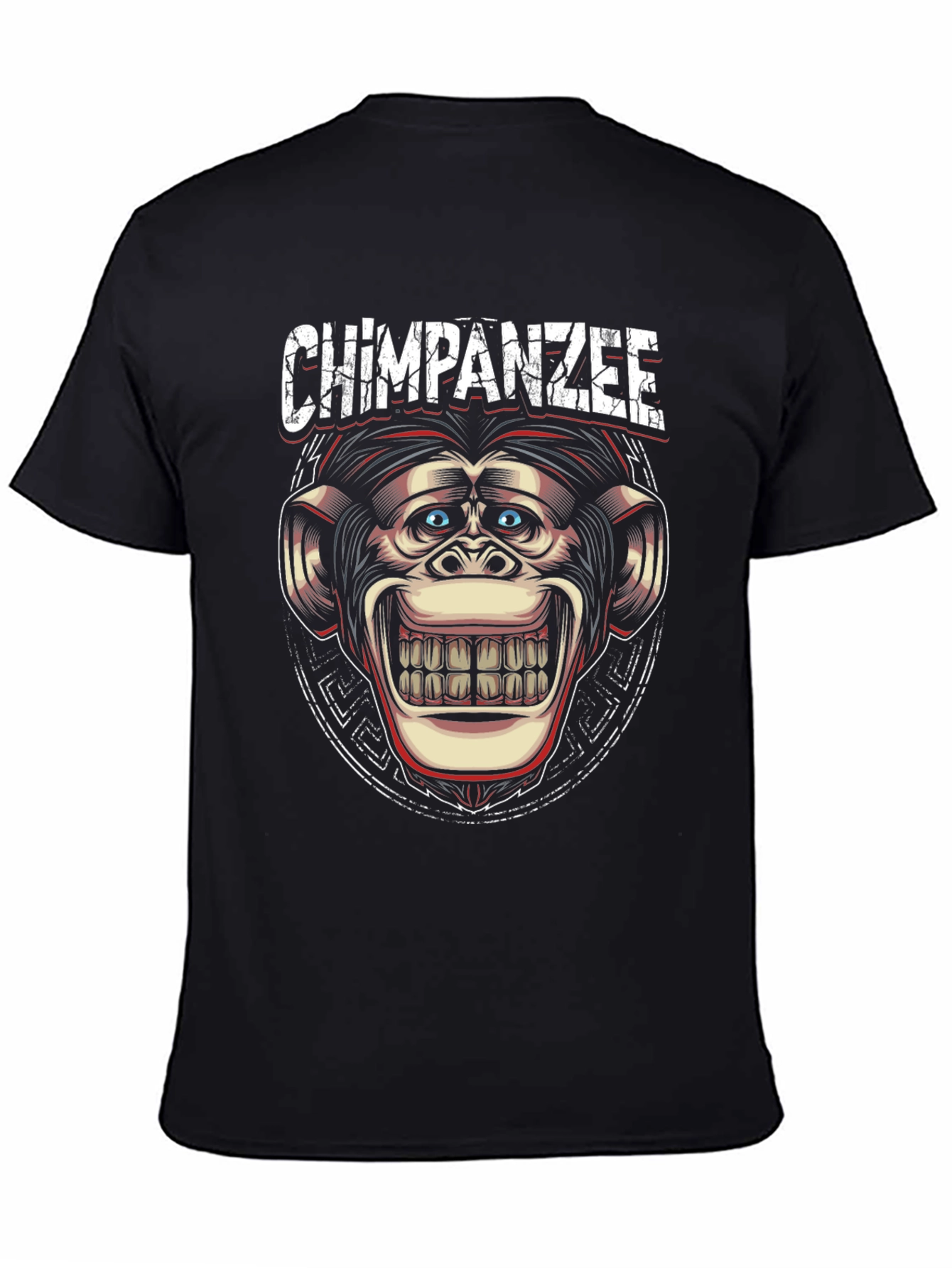 Black Chimpanzee Graphic Print T-Shirt view 4