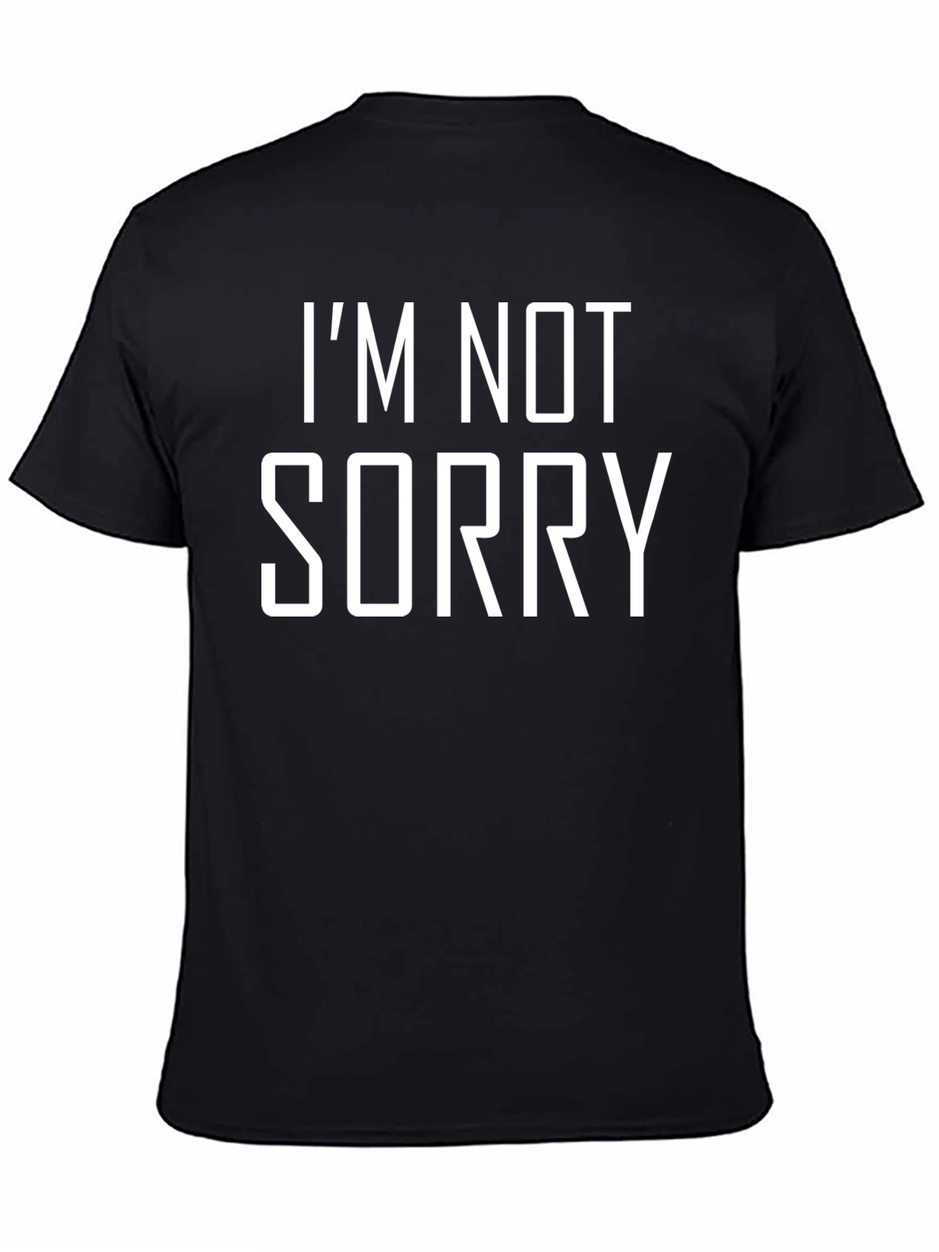 Black I'm Not Sorry Graphic Tee - Bold Statement Shirt view 4
