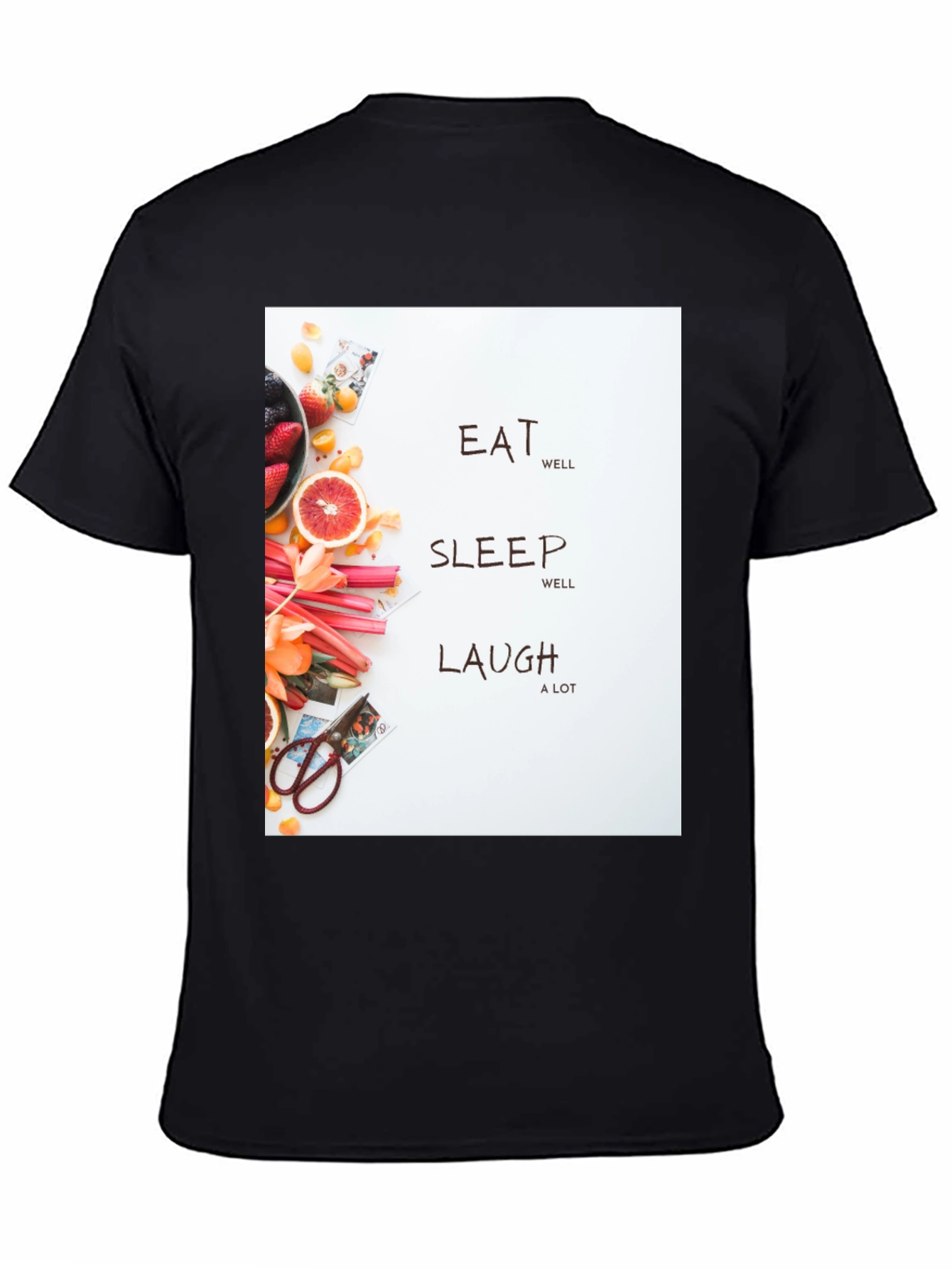 Black Eat Sleep Laugh Graphic Tee view 4