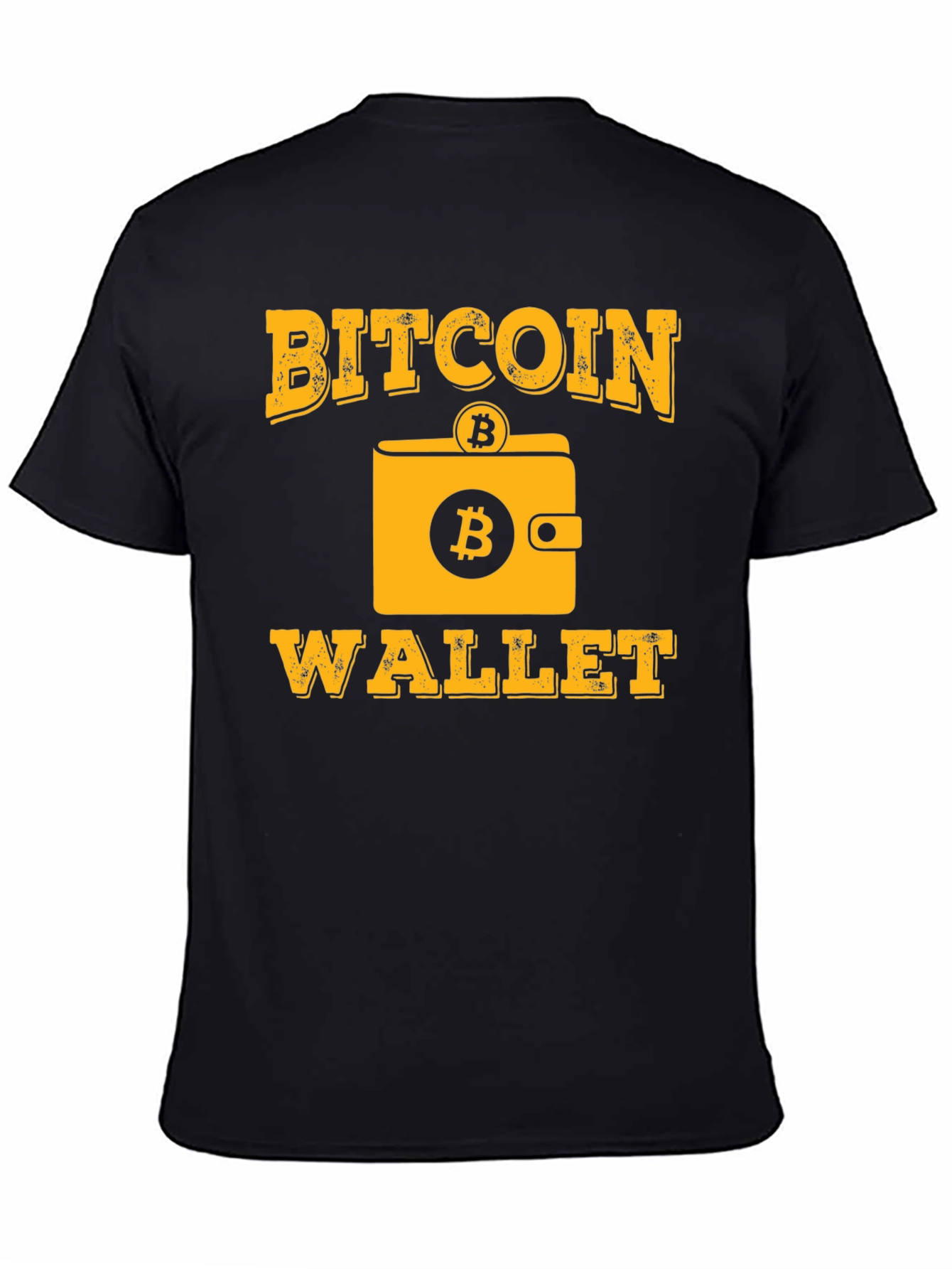 Black Bitcoin Wallet T-Shirt - Crypto Tee view 4
