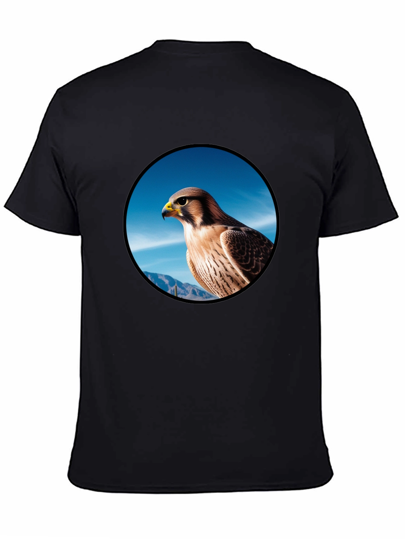 Black Falcon Graphic Tee - Men's Black T-Shirt view 4