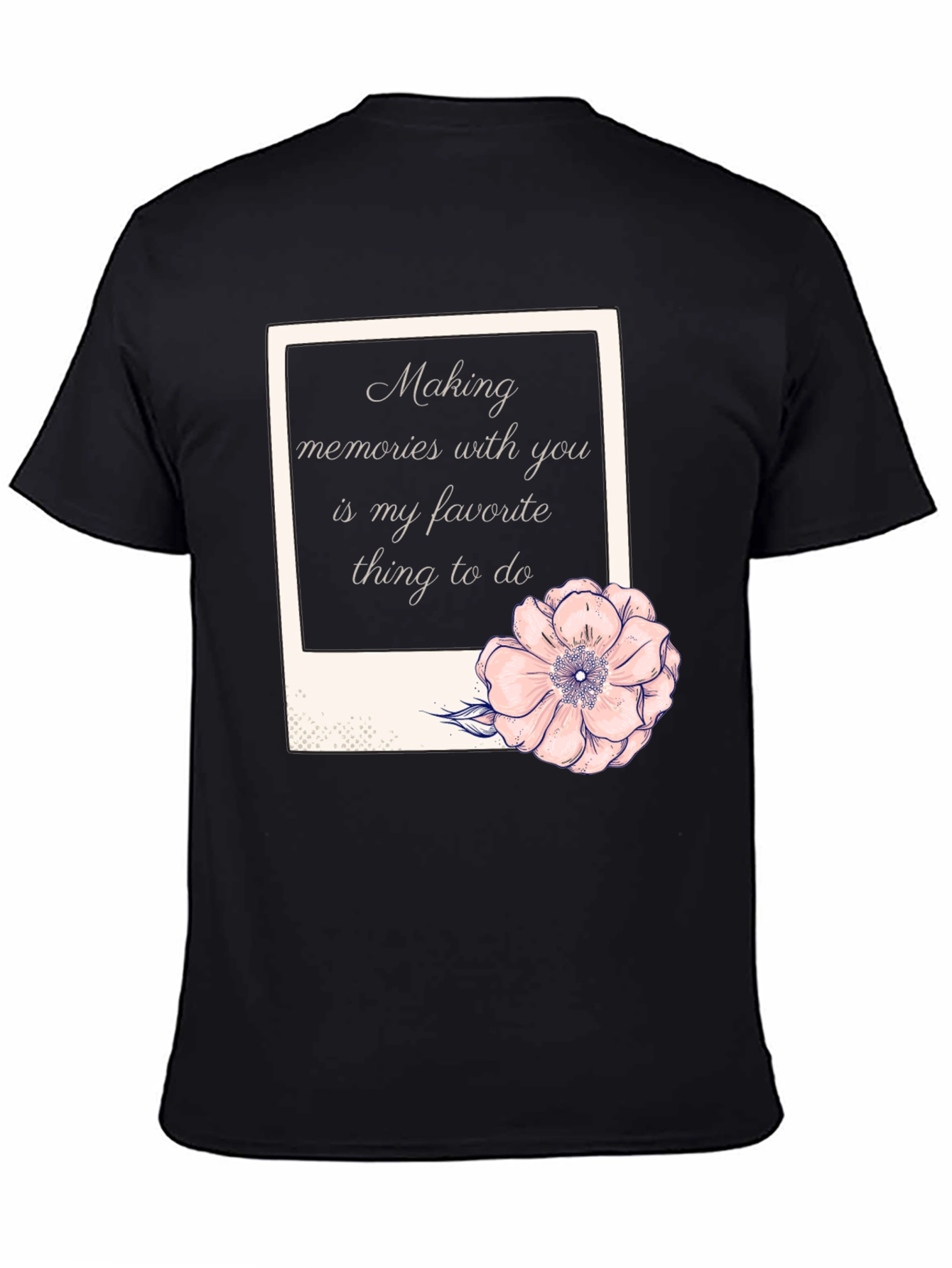 Black Making Memories Black Graphic Tee view 4