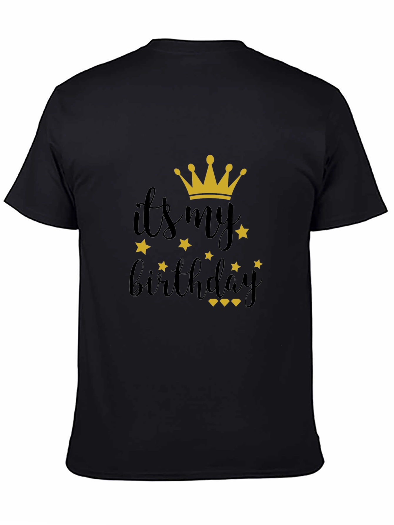 Black Birthday Crown Graphic Tee - It's My Birthday! view 4