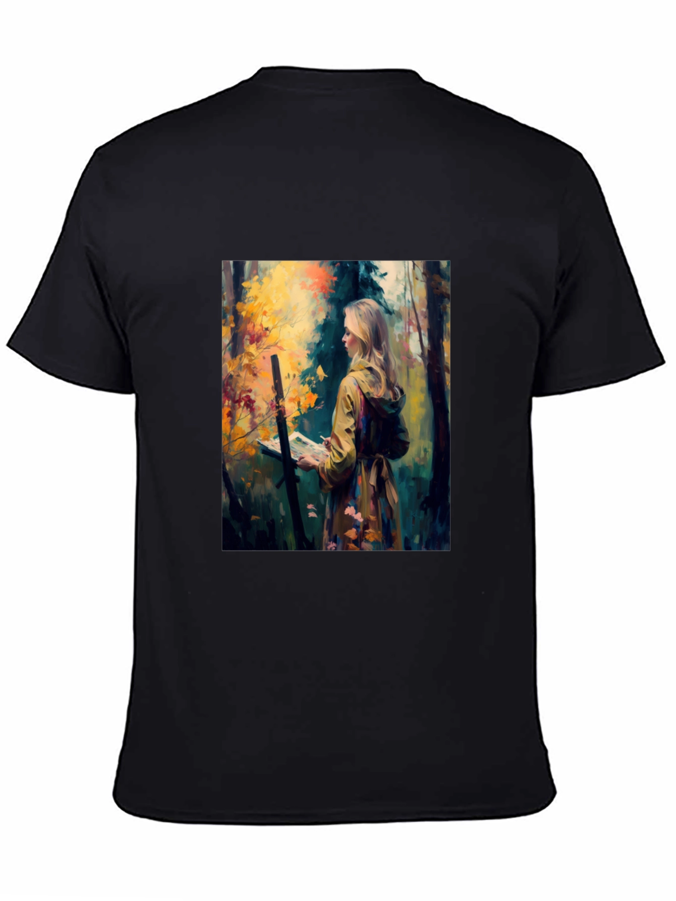 Black Artist in Woods Graphic Tee - Black view 4