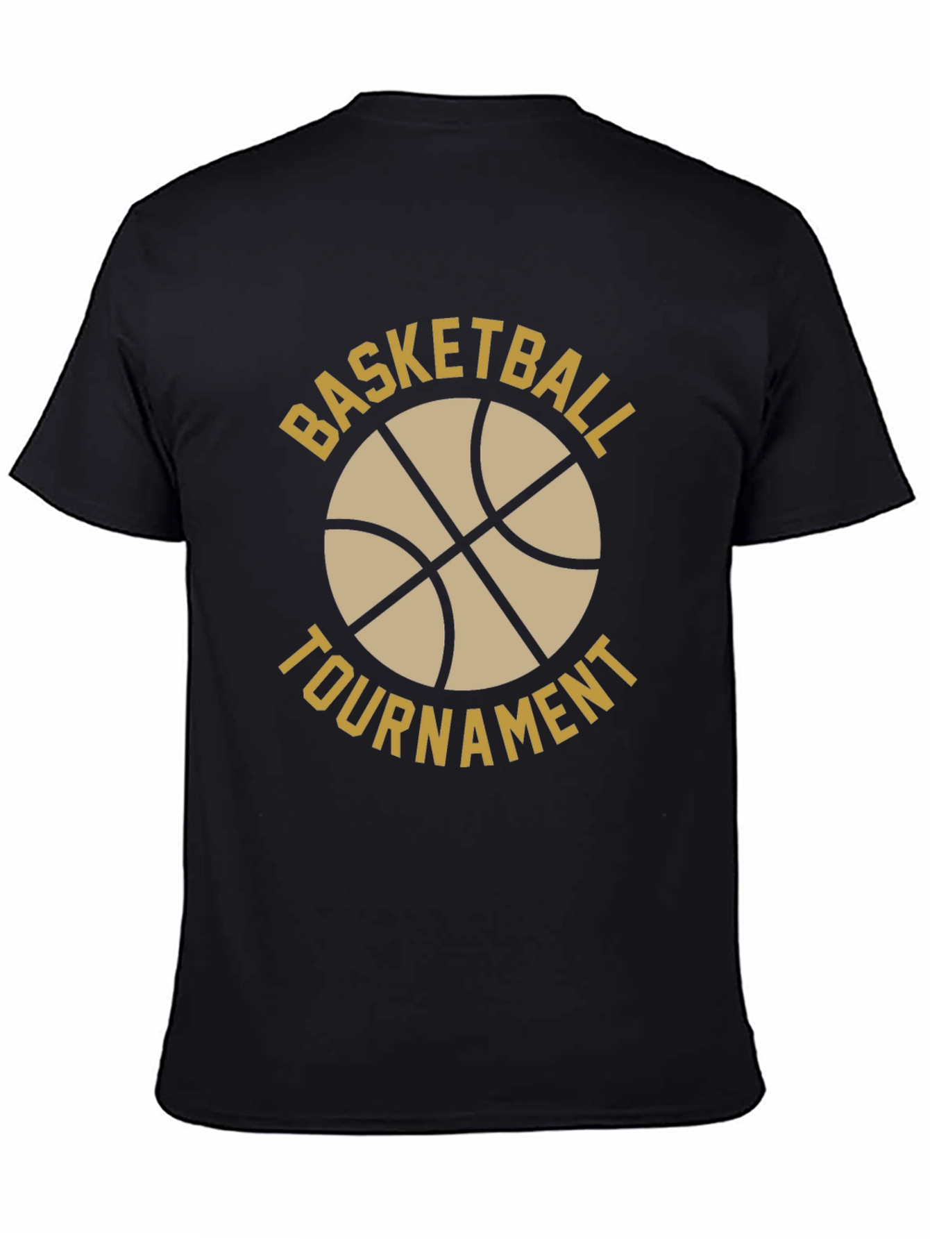 Black Basketball Tournament Black T-Shirt view 4